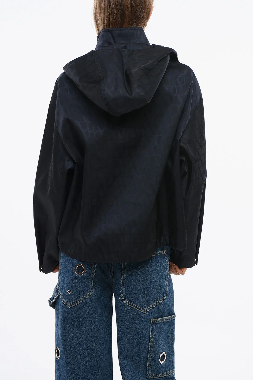 Valentino og1mm0426 Nylon Anorak Jacket in Blue Size M / US 6-8 / IT 42-44 - 2 Thumbnail
