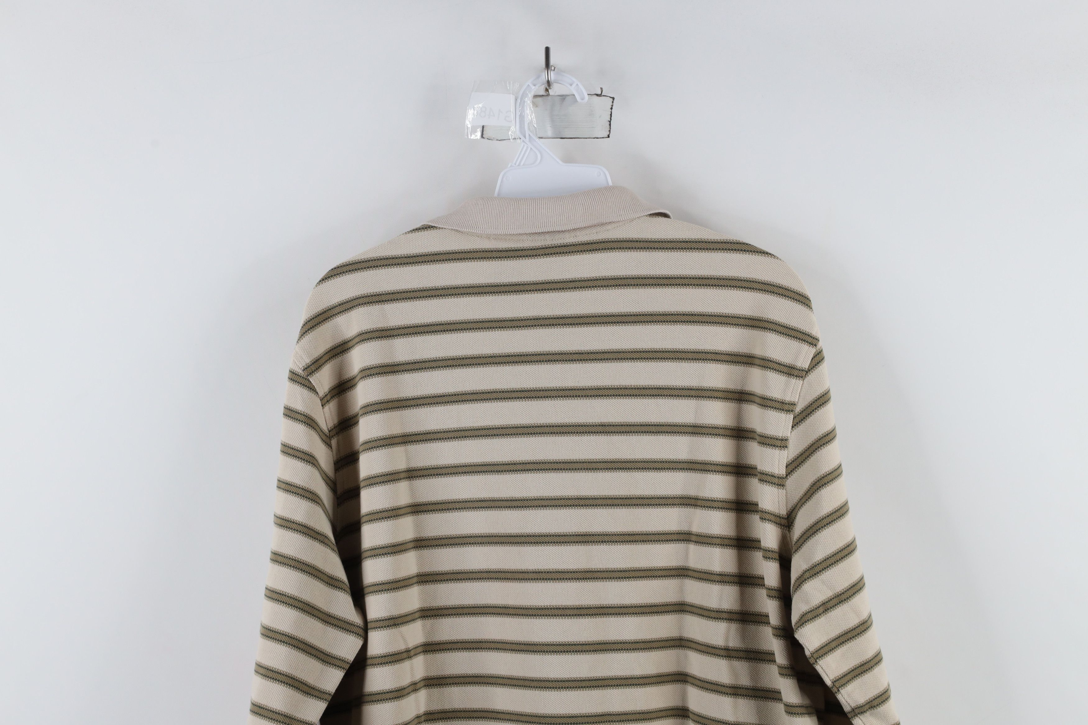 DKNY × Vintage Vintage 90s DKNY Striped Half Zip Long Sleeve Polo Shirt USA Size US M / EU 48-50 / 2 - 9 Thumbnail