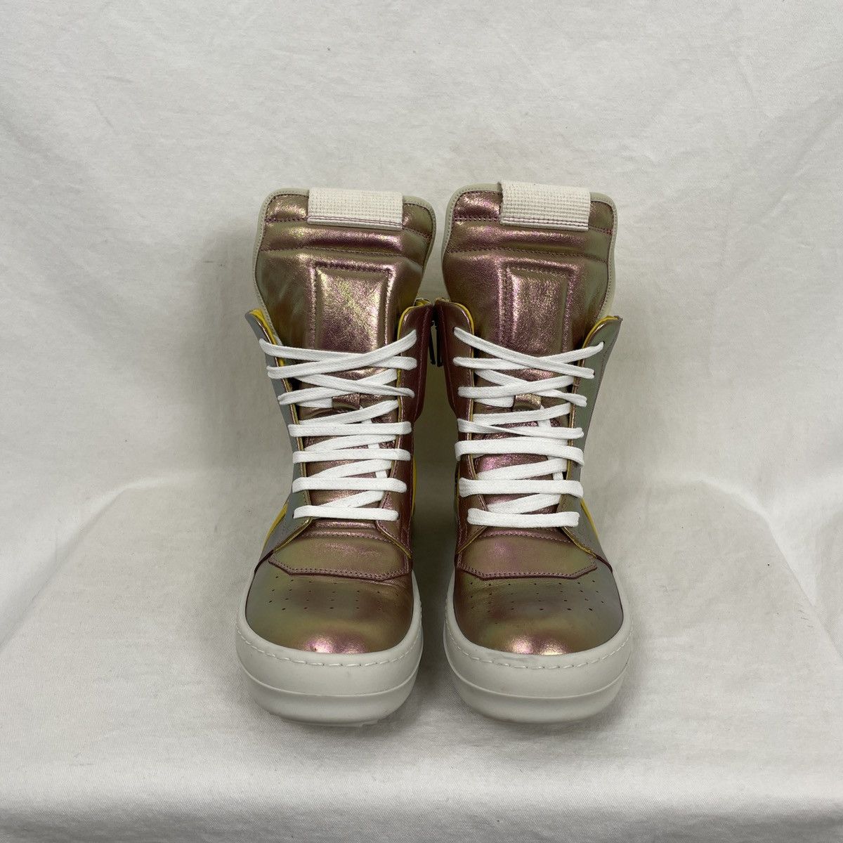 Rick Owens RICK OWENS PINK IRIDESCENT GEOBASKET Size US 6 / IT 36 - 2 Thumbnail