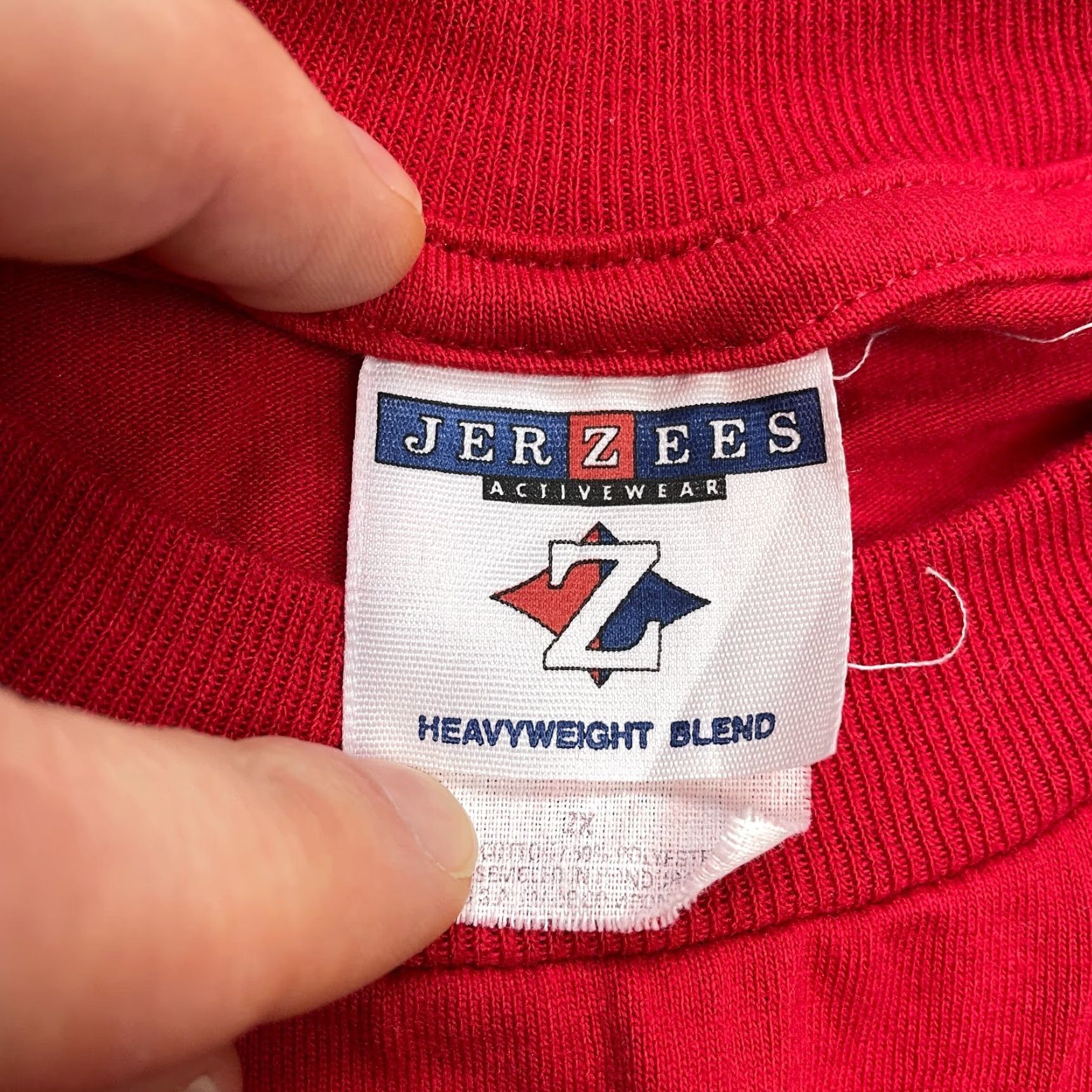Jerzees JERZEES Shirt Mens 2XL Red Crew Neck Short Sleeve Heavyweight Solid Cotton Blend Jersey Adult Regular Size US XXL / EU 58 / 5 - 3 Thumbnail