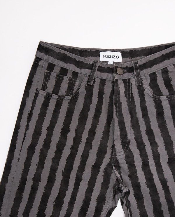 Kenzo o1y1025 Casual Pant in Gray/Black Size 26" / US 2 / IT 38 - 3 Thumbnail
