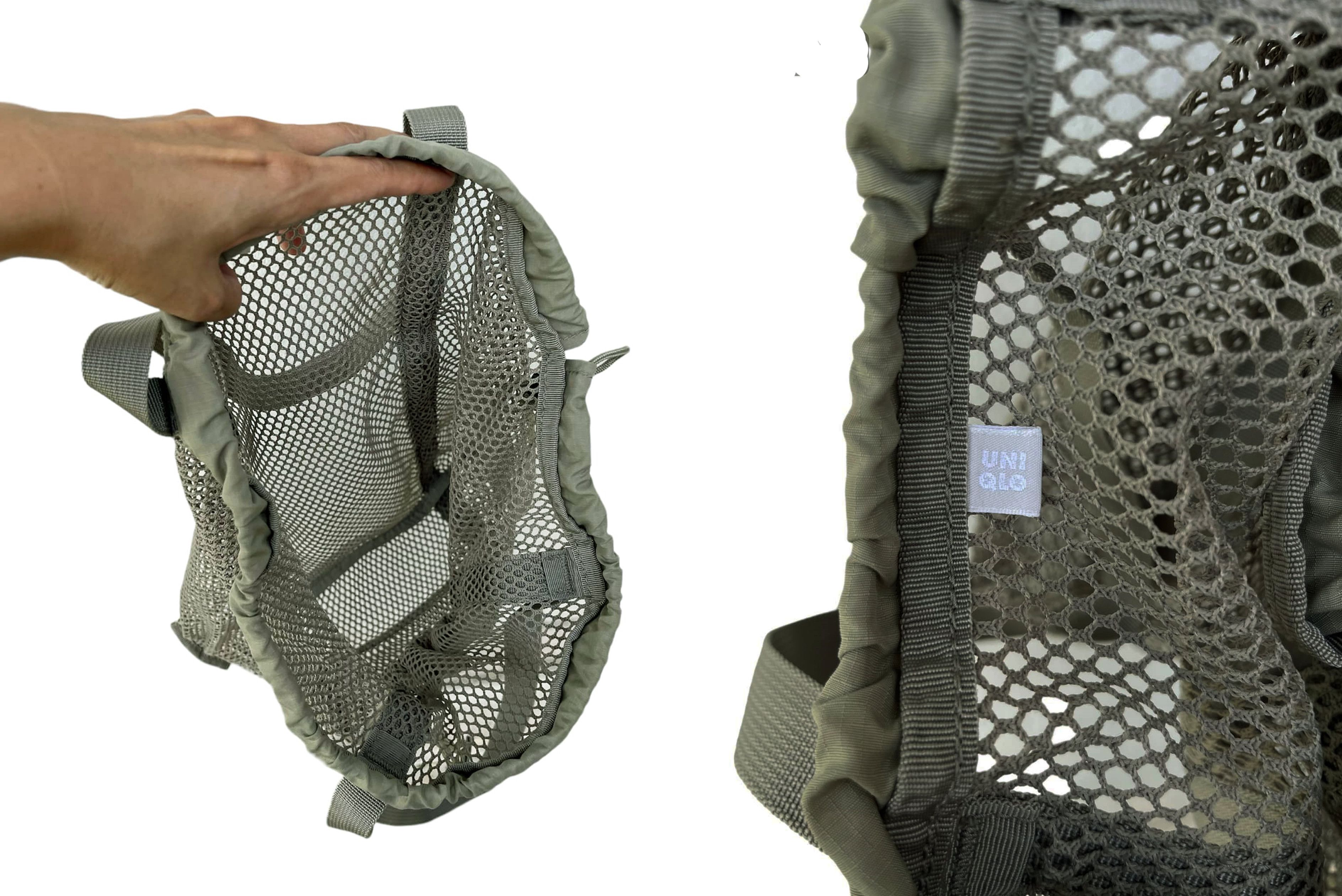 Uniqlo UNIQLO Green Army Net drawstring tote bag, see through Size ONE SIZE - 8 Thumbnail