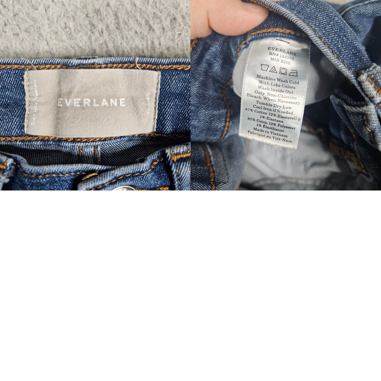 Everlane Everlane Jeans Ankle Regular 25 Blue Denim Cotton Polyester Spandex Women's Casual Slim Fit Mid Rise VINTAGE? Wait not vintage not needed Size 42" / US 20 - 8 Thumbnail