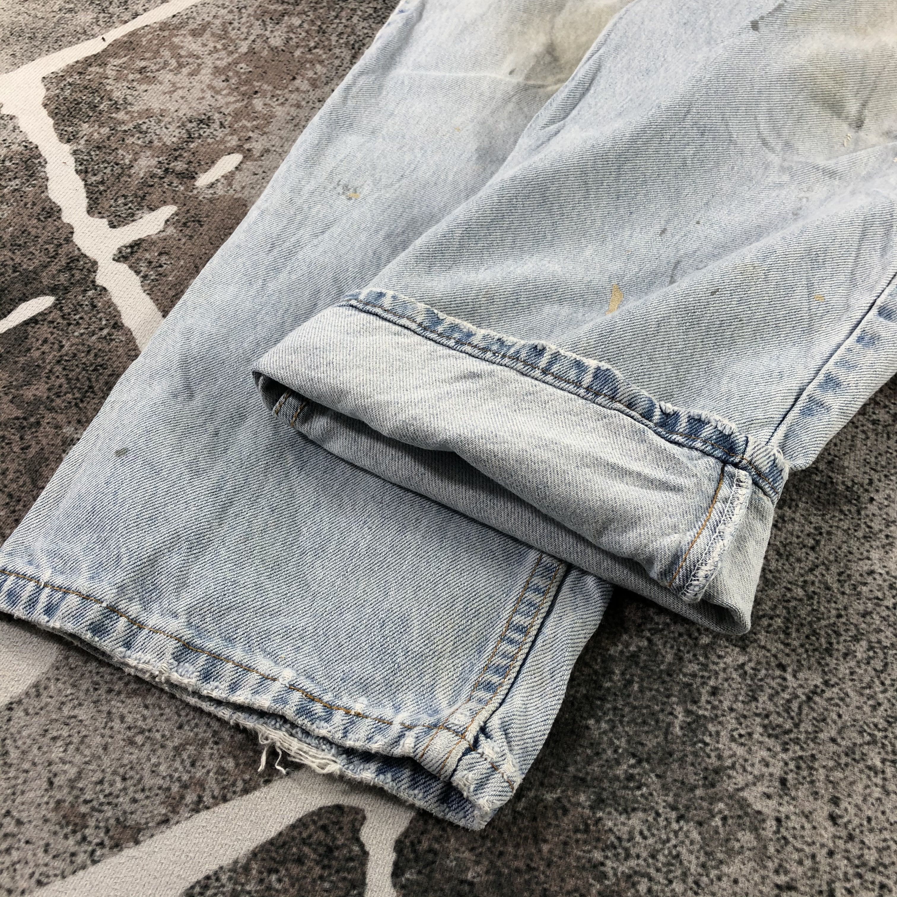 Levi's Vintage 90s Levis 550 Jeans Lightwash Denim KJ1376 Size US 35 - 7 Thumbnail