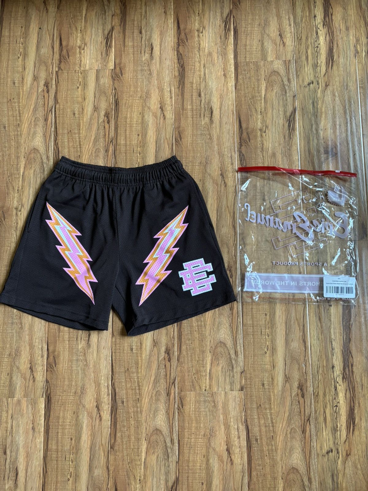 Popular Eric Emanuel Brown and Pink Shorts