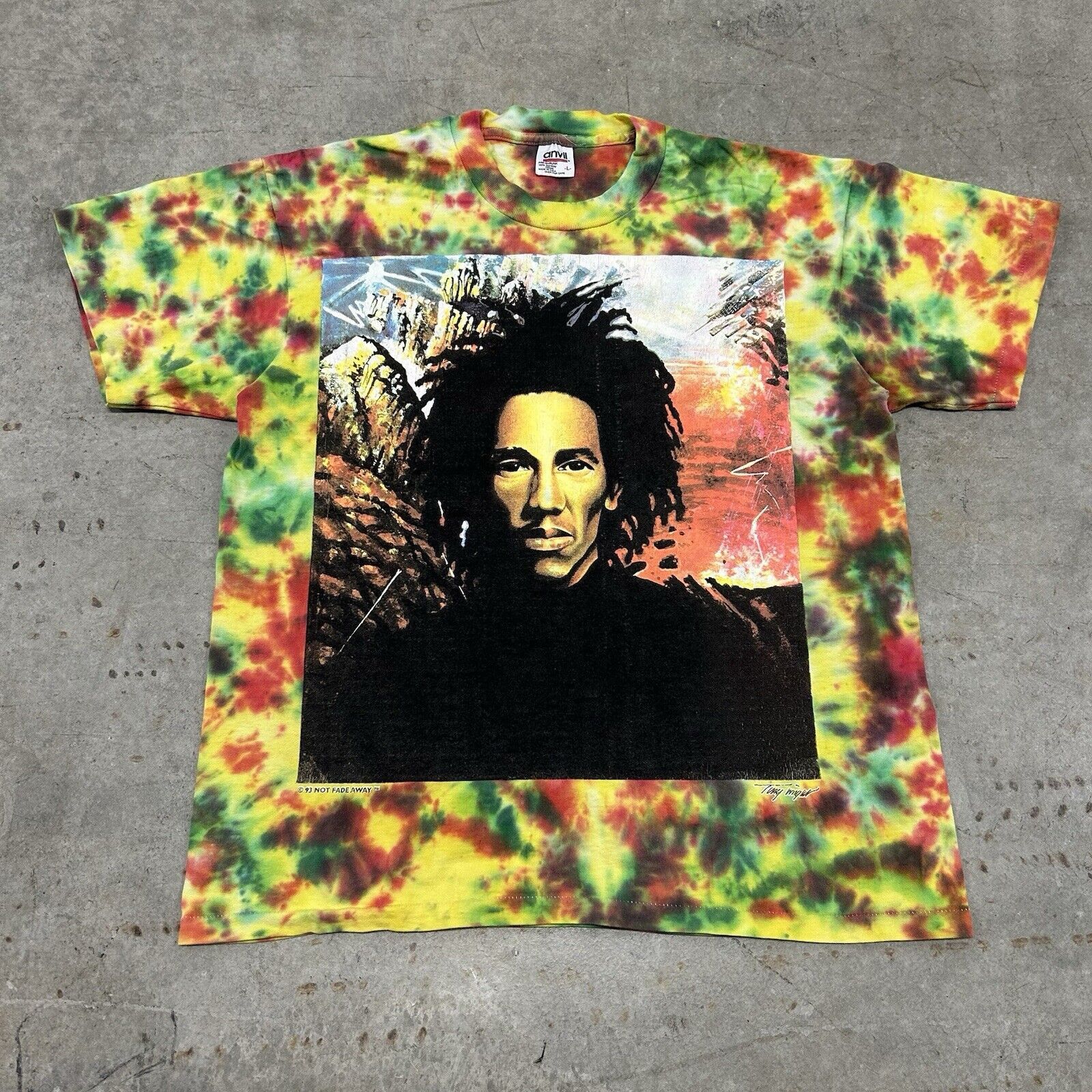 Vintage Vintage 90s Bob Marley Natty Dreadlock Album Promo Art Tee Size US L / EU 52-54 / 3 - 1 Thumbnail