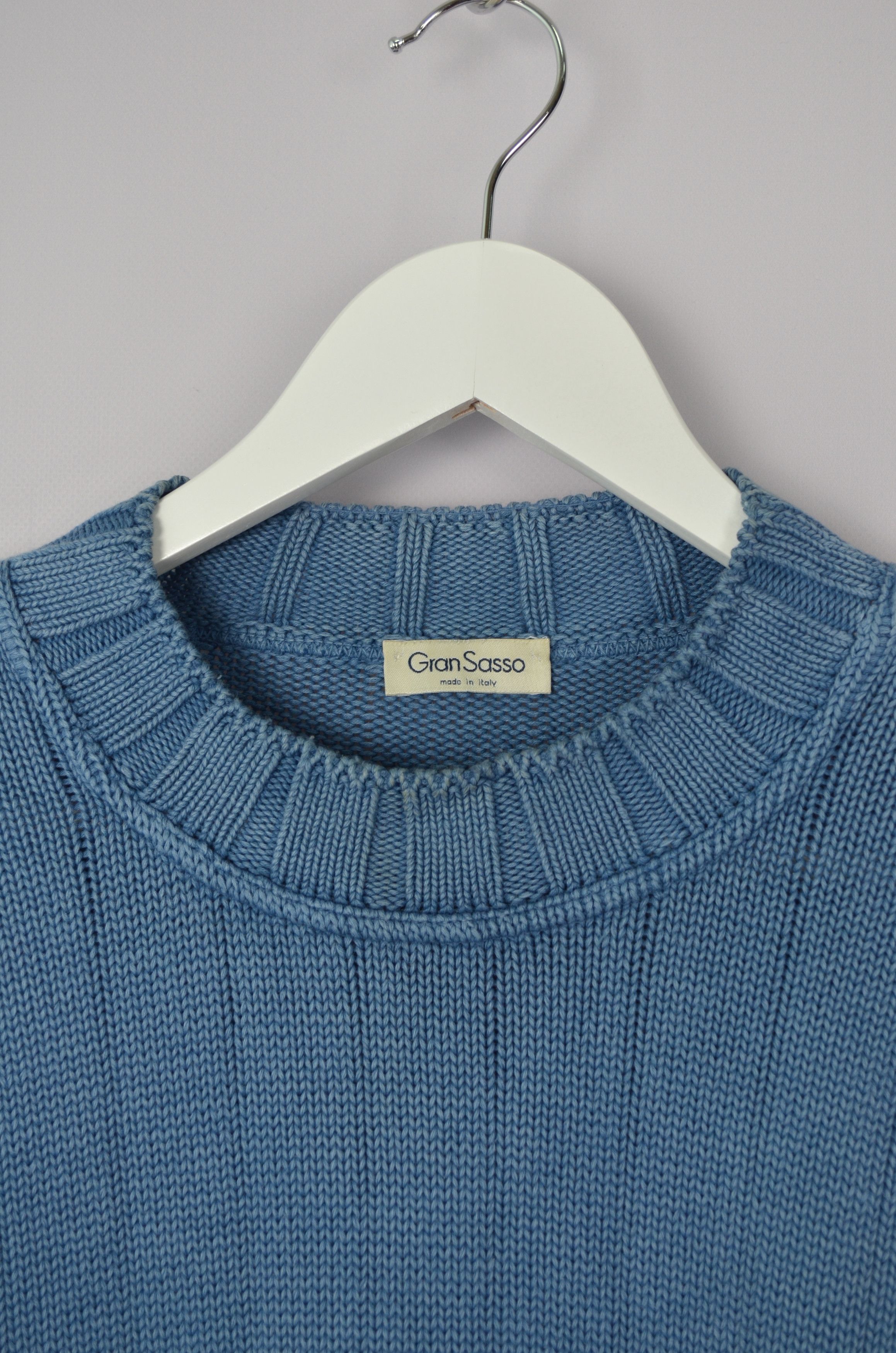 Designer × Gran Sasso Gran Sasso Cotton Knit Sweater Jumper Sz 52\L Made in Italy Size US L / EU 52-54 / 3 - 5 Thumbnail