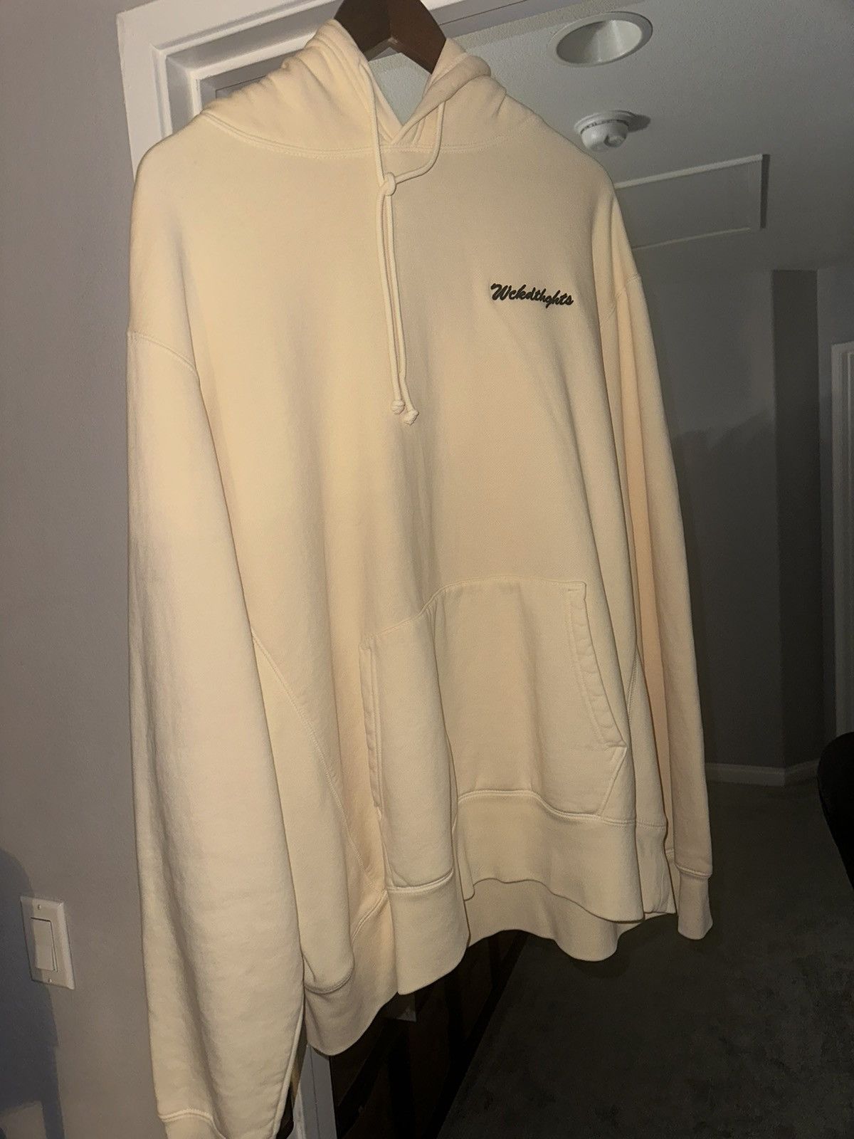 Designer × Vintage Wckdthghts Klux Busters Cream Hoodie Size US XL / EU 56 / 4 - 1 Thumbnail