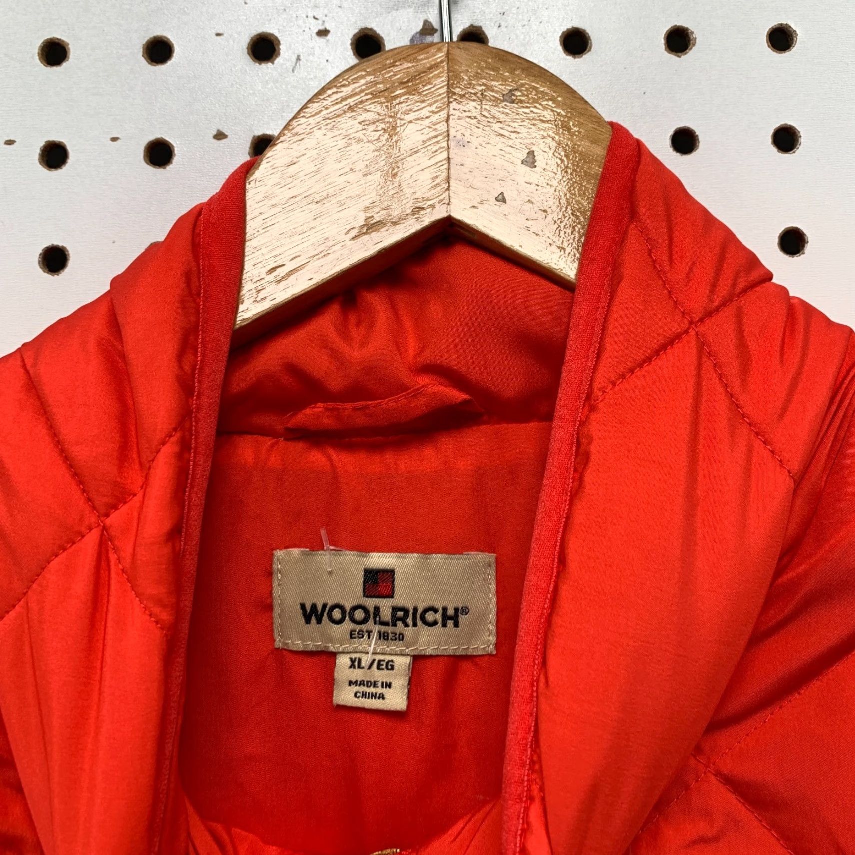 Vintage Woolrich Quilted Down Puffer Vest jacket Womens XL Orange Sleeveless Size XL / US 12-14 / IT 48-50 - 6 Thumbnail