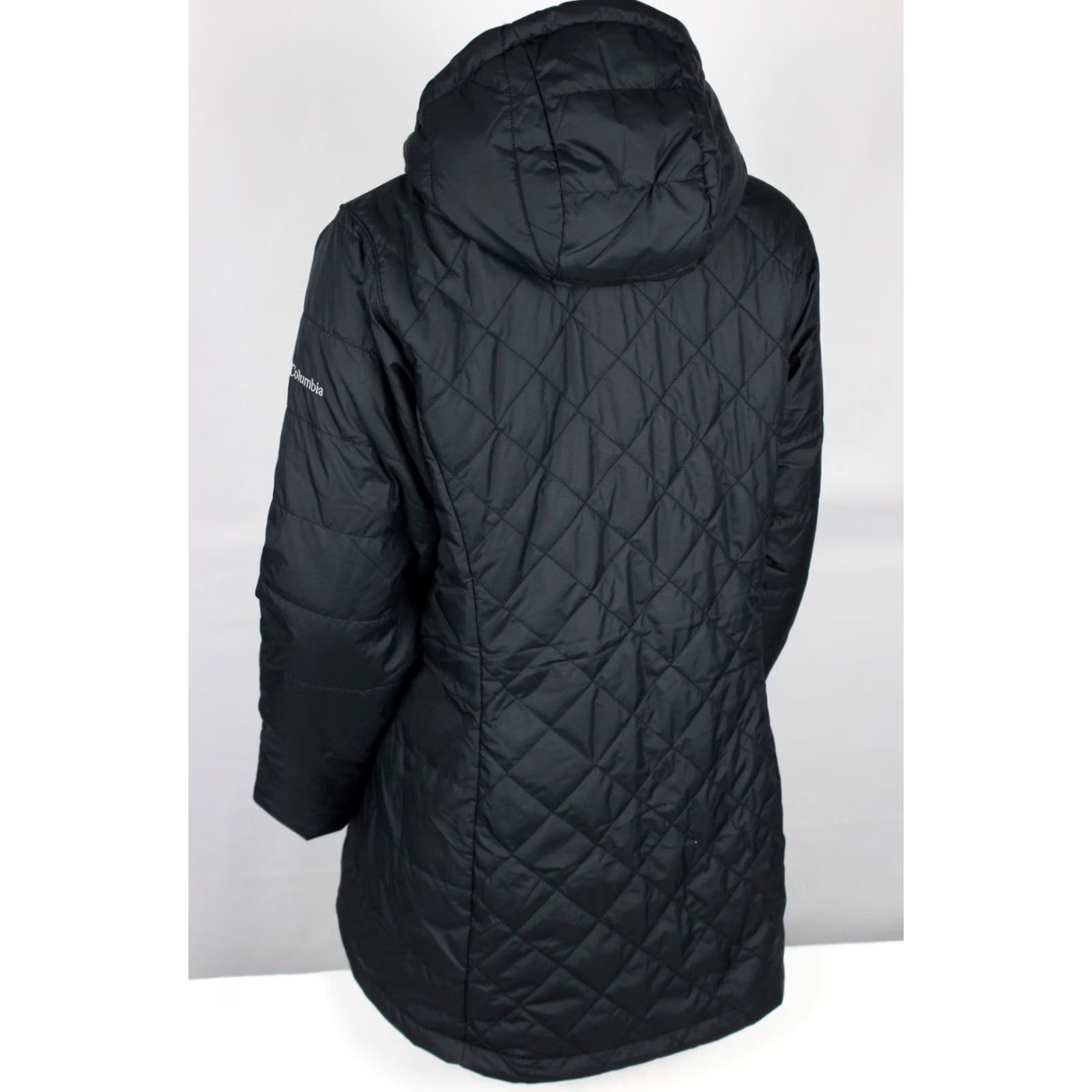 Vintage Columbia Women's Quilted Mid Jacket Hooded L Large Black Lined XL3396 Size L / US 10 / IT 46 - 2 Thumbnail