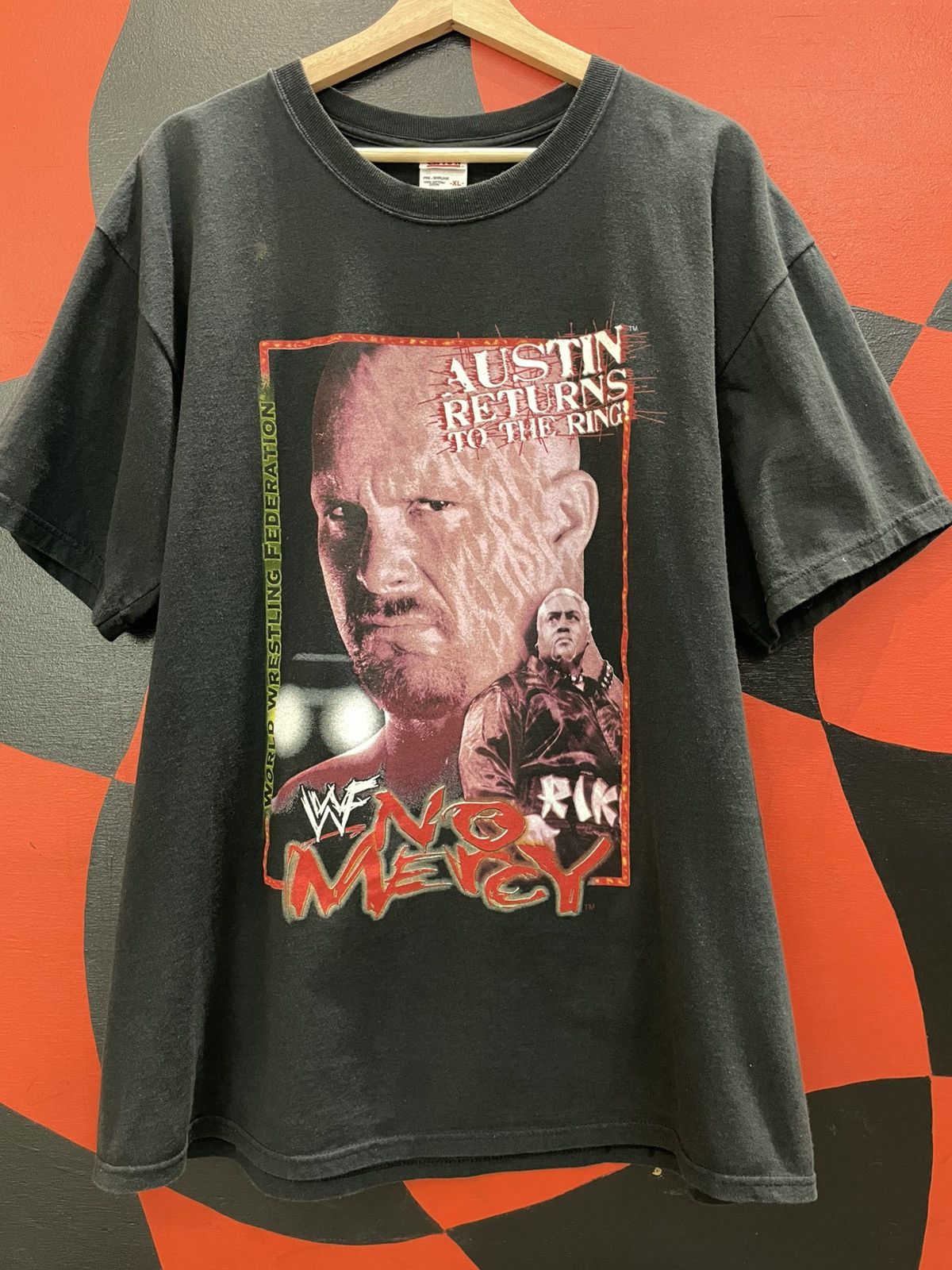 2000 Stone Cold returns wwf wrestling tee No Mercy