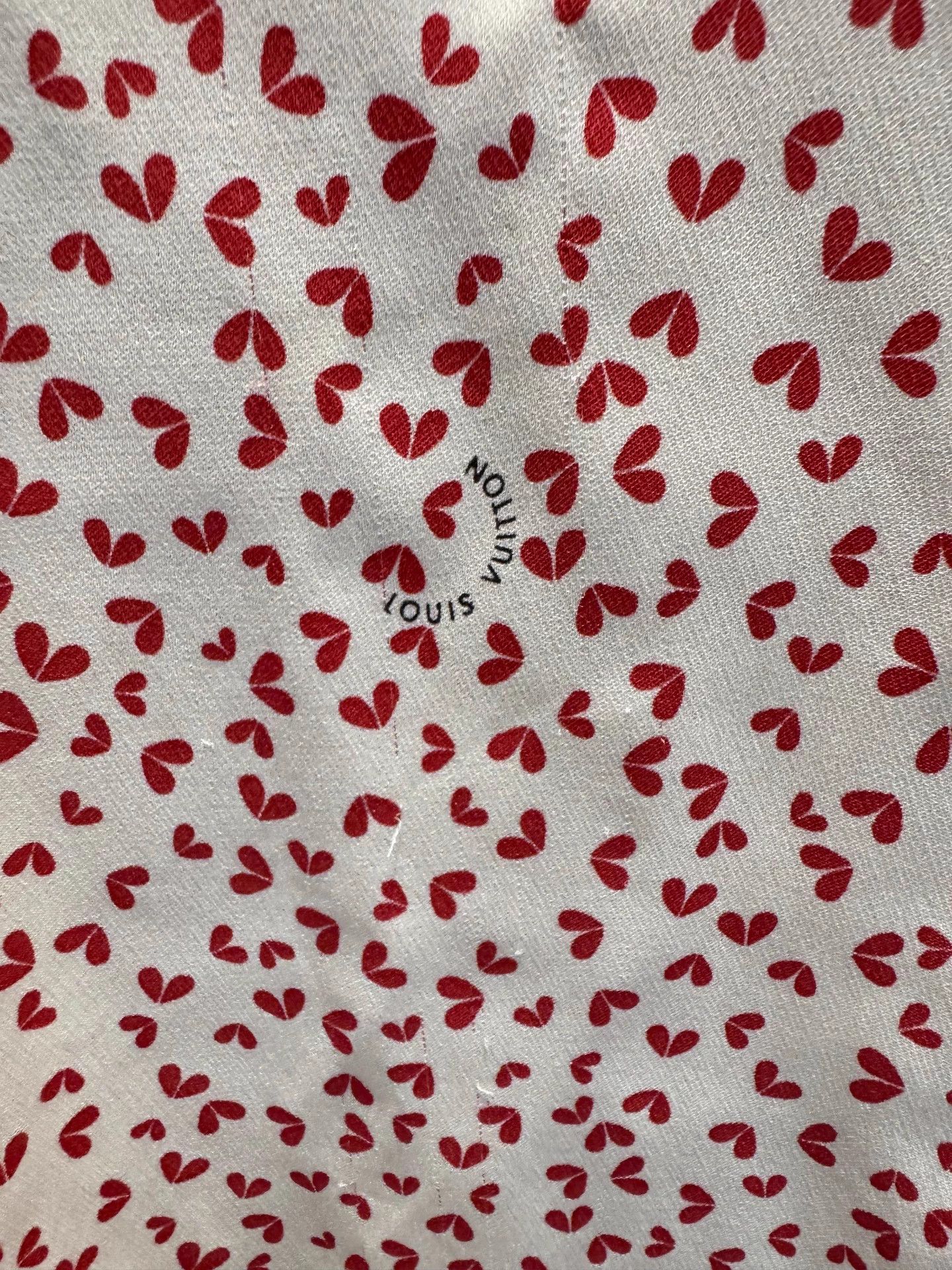 Louis Vuitton Louis Vuitton Heart Print Blue Collar Short Shirt Size S / US 4 / IT 40 - 3 Thumbnail
