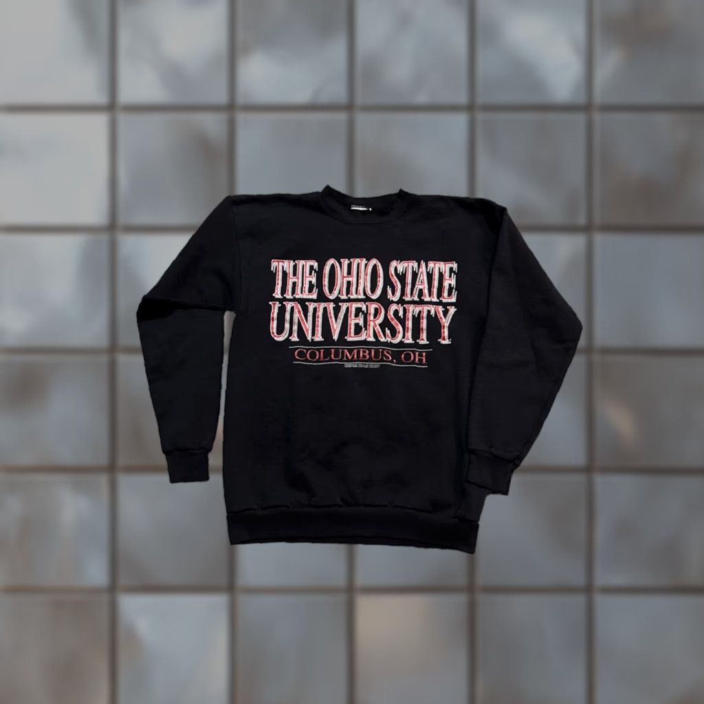 Vintage VINTAGE 90s The Ohio State University Faded Black Crewneck Sweatshirt L Mens/Adult Regular Size Large Crewneck Distressed Ohio State University Ku Size US L / EU 52-54 / 3 - 1 Thumbnail