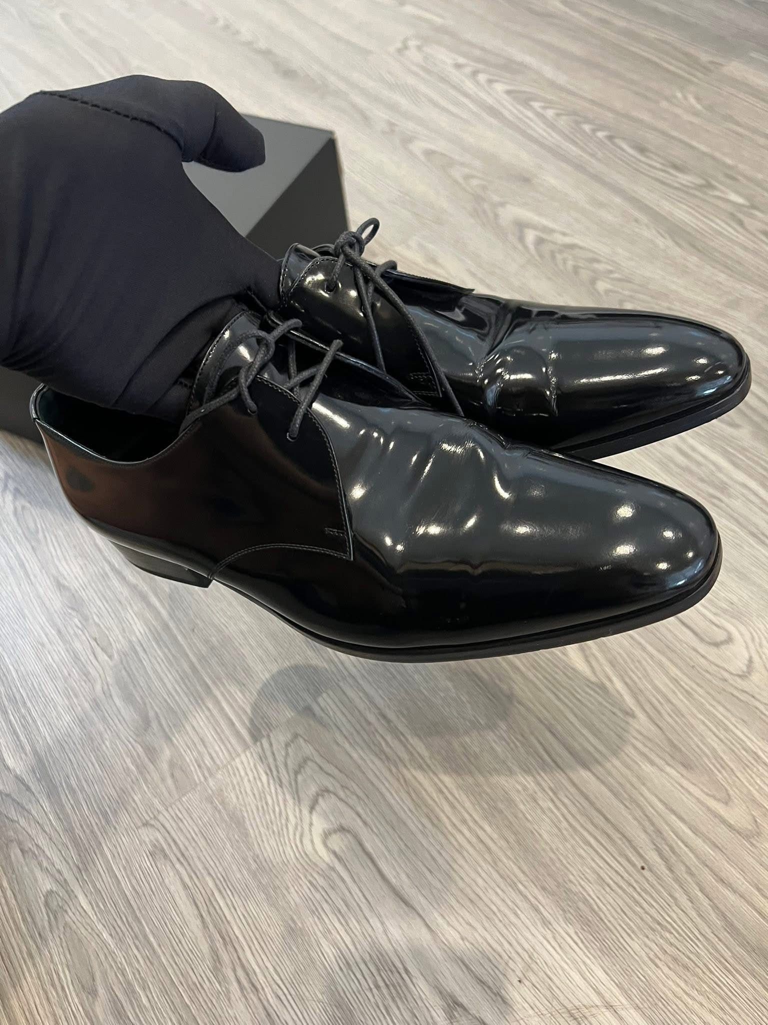 Saint Laurent Paris SAINT LAURENT SHINY LEATHER DERBY SHOES - IT41 Size US 8 / EU 41 - 8 Thumbnail