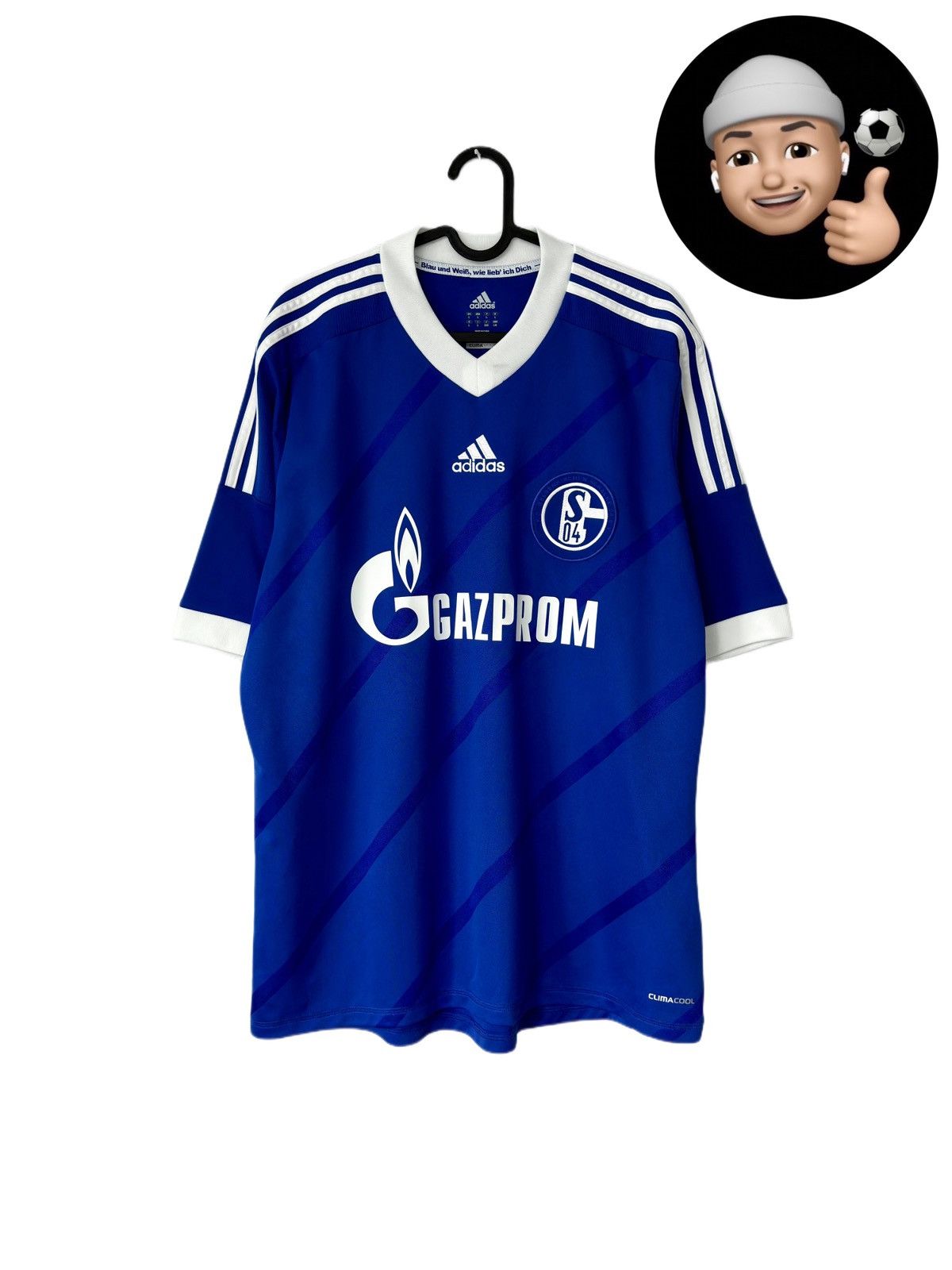 Adidas 2012 2014 Schalke Germany Adidas Home Soccer Jersey Shirt FC Size US L / EU 52-54 / 3 - 1 Thumbnail