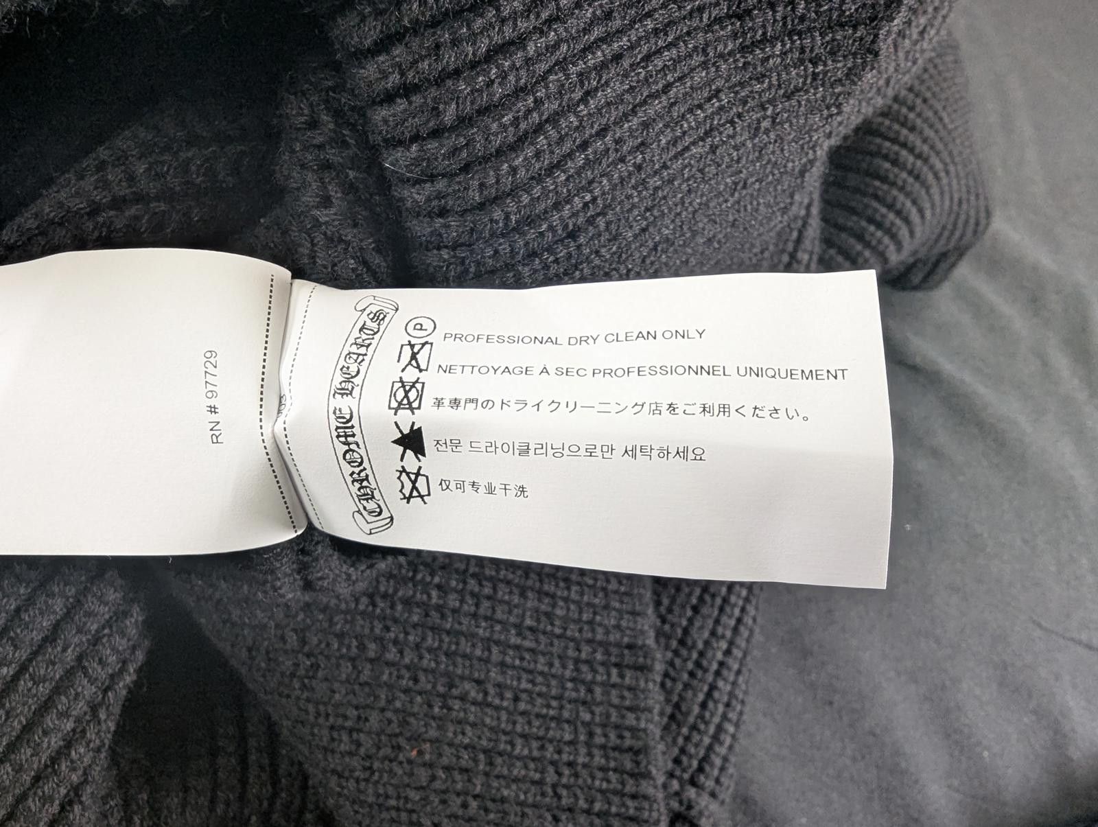 Chrome Hearts Chrome Hearts Cashmere Cross Patch Zip Up Hoodie in Black Size US XL / EU 56 / 4 - 7 Thumbnail