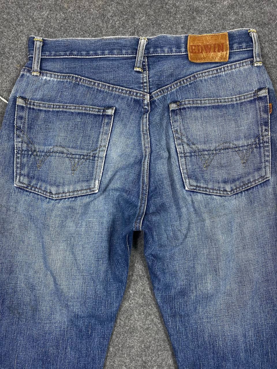 Edwin vintage edwin 505x selvedge distressed denim nice design Size US 33 - 3 Thumbnail