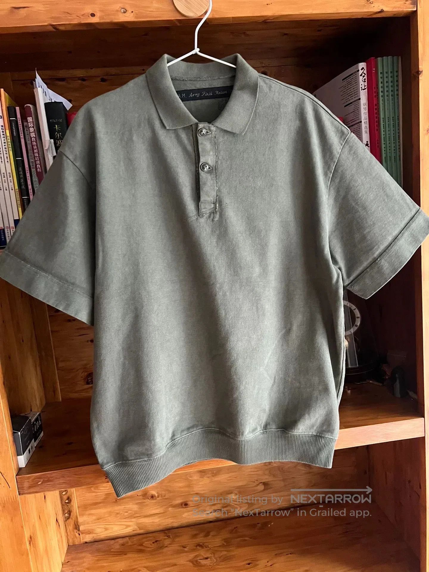Kapital kapital army olive green polo t-shirt. Size US M / EU 48-50 / 2 - 2 Thumbnail