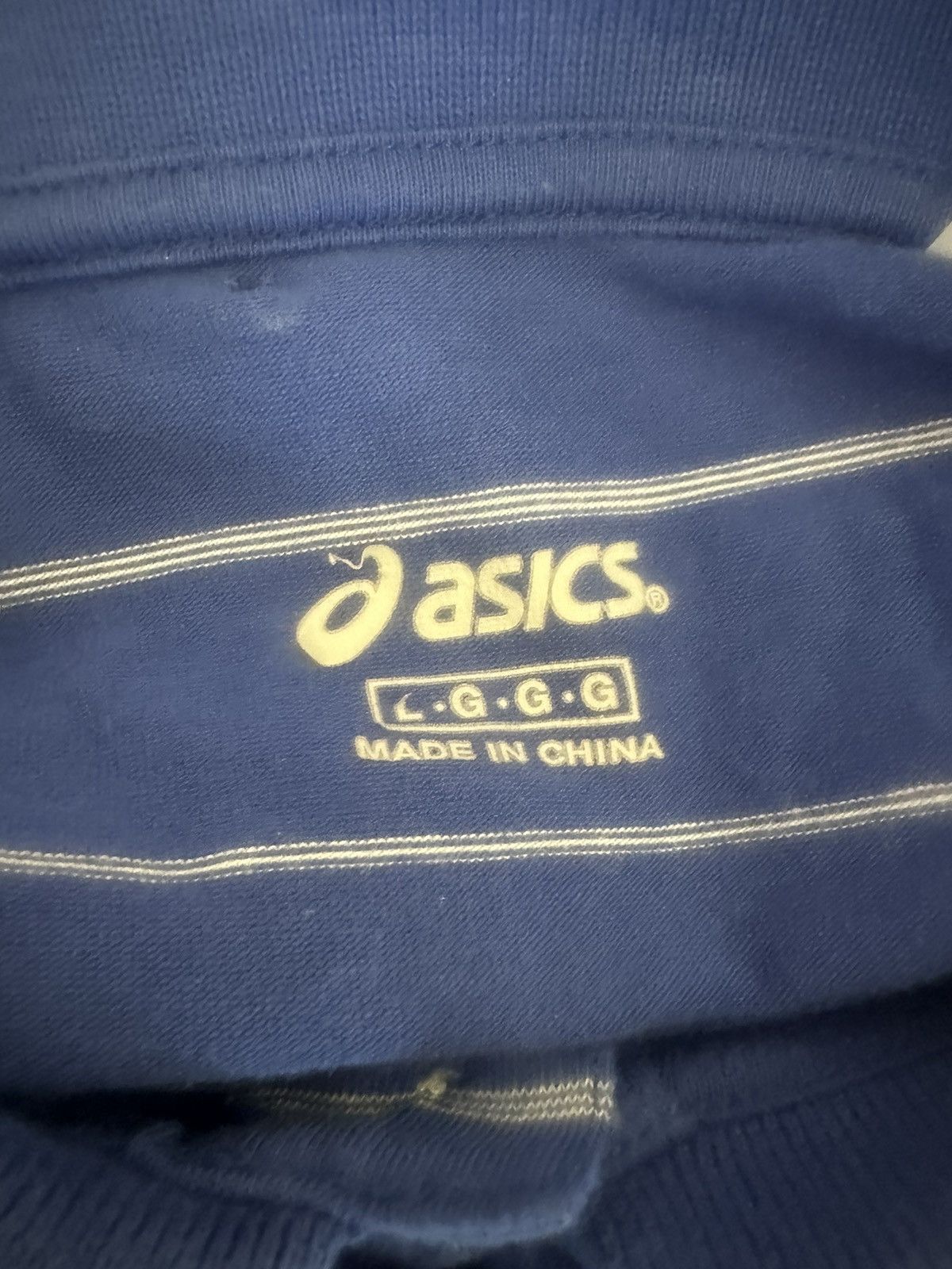 Asics Men’s used ASICS blue polo golf shirt logo size L large Size US L / EU 52-54 / 3 - 4 Thumbnail