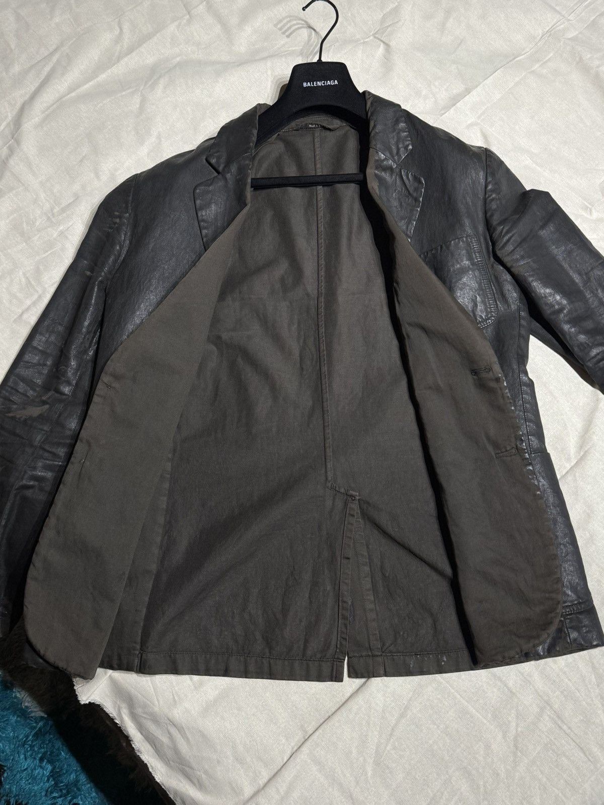 Maison Margiela SS14 PAINT BLAZER OILED WAX DISTRESSED JACKET ARTISANAL Size 42R - 5 Thumbnail