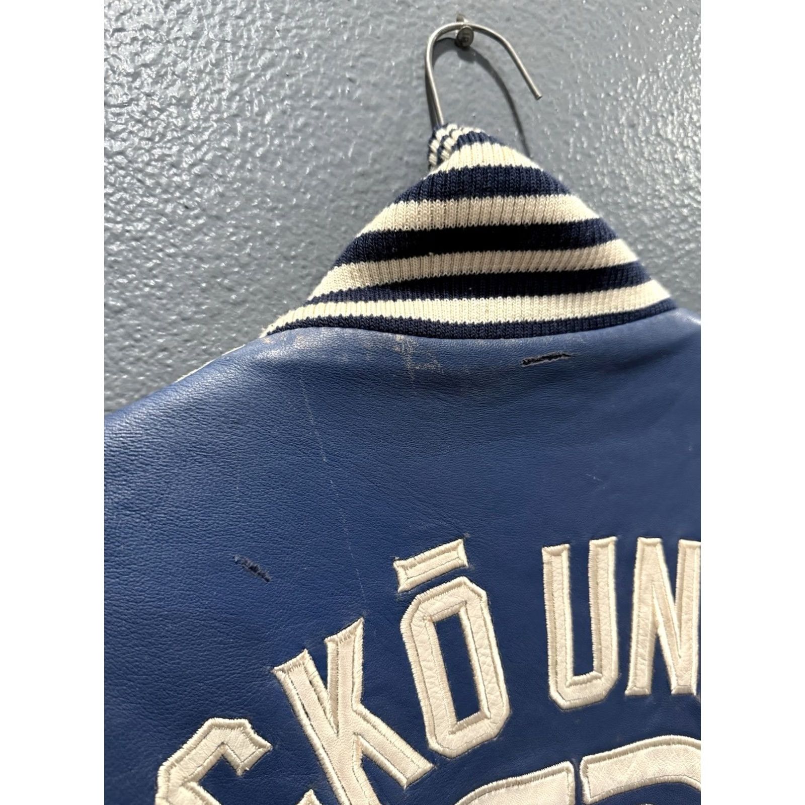 Ecko Unltd. Y2K Ecko Unltd Leather Reversible Quilted Bomber Jacket Blue L Men’s Baggy Size US L / EU 52-54 / 3 - 3 Thumbnail