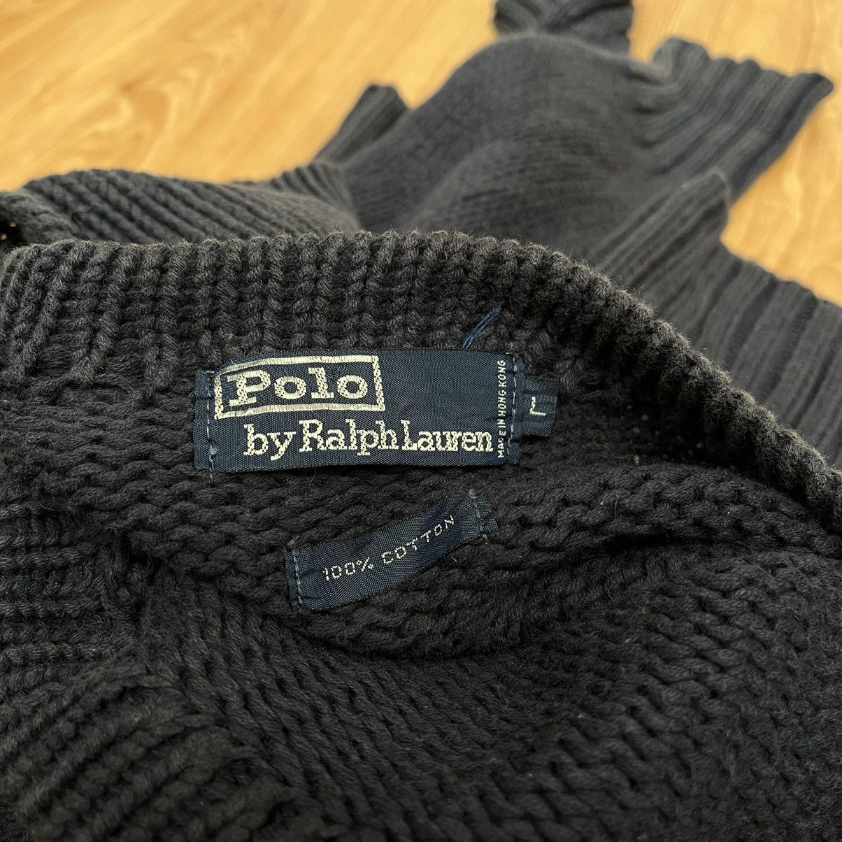 Polo Ralph Lauren × Vintage 💸BINDING💸 Vintage 90s Polo Ralph Luren CREST Logo Knitwear Size US L / EU 52-54 / 3 - 8 Thumbnail