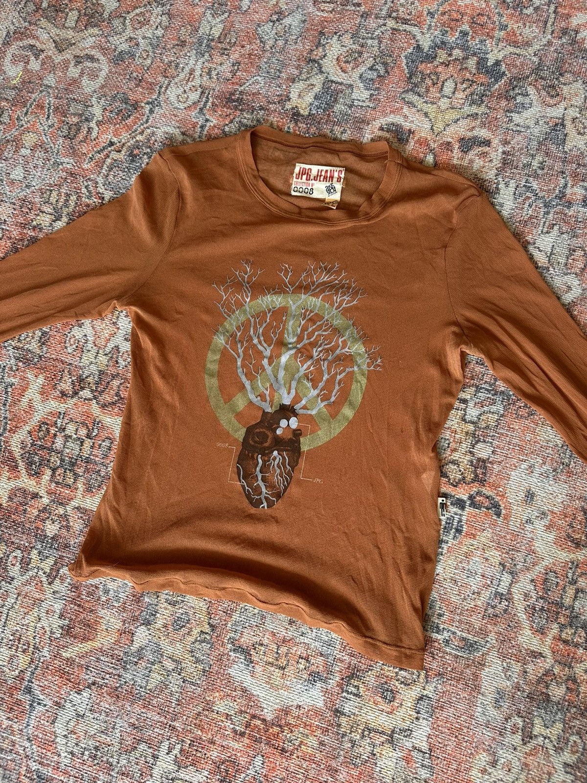 Jean Paul Gaultier Jean Paul Gaultier Heart Peace Tree Mesh Longsleeve Size US M / EU 48-50 / 2 - 1 Thumbnail