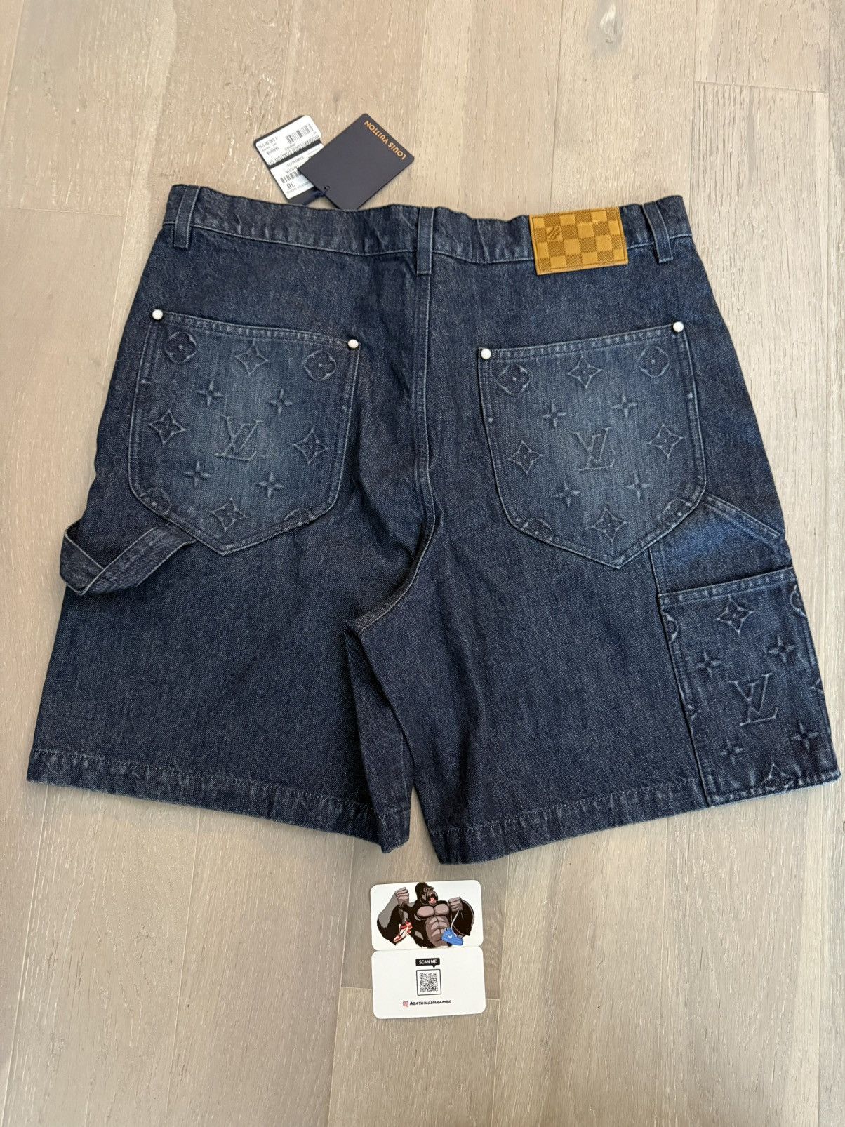 Louis Vuitton Louis Vuitton Denim Carpenter Shorts Washed Blue Size US 38 / EU 54 - 3 Thumbnail