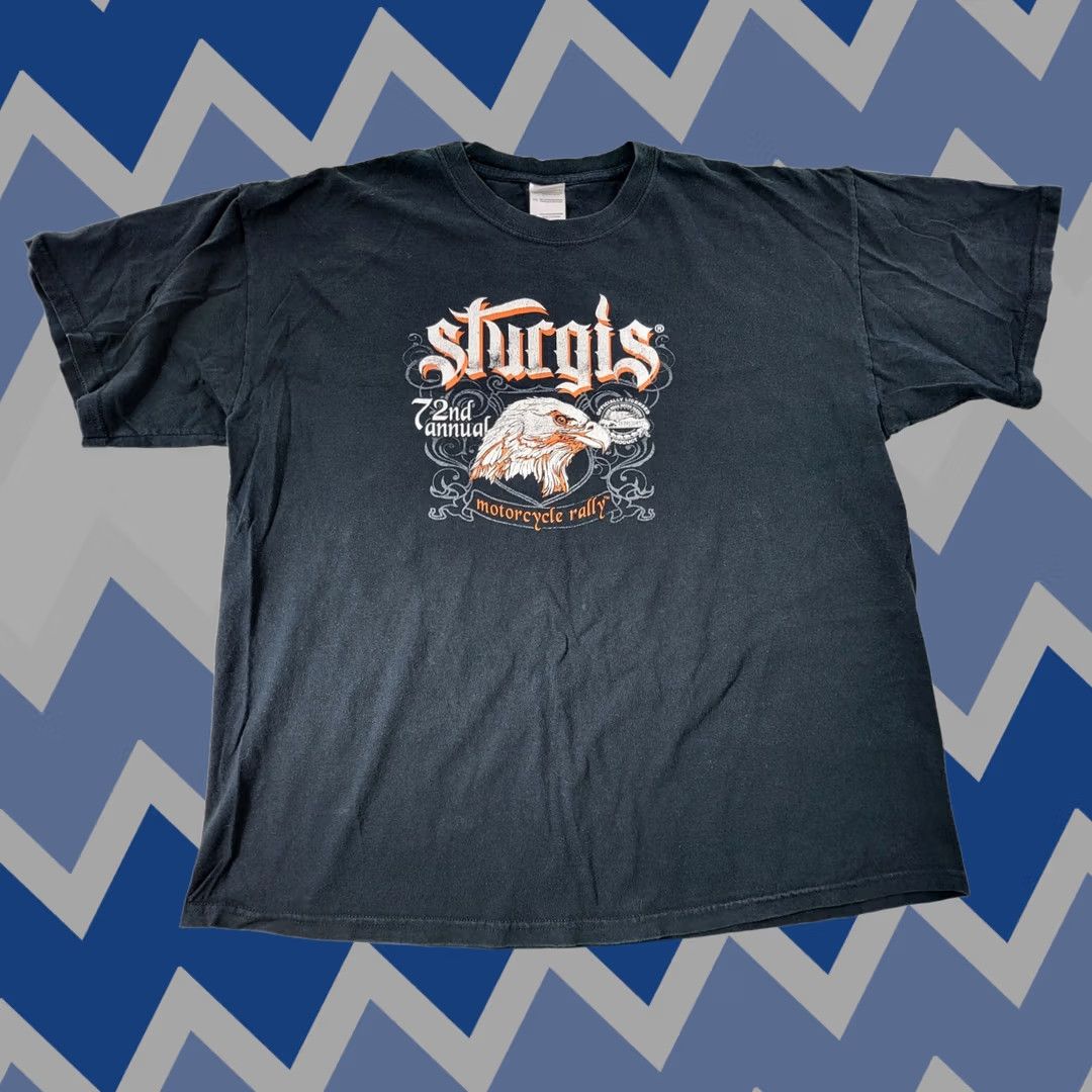Gildan VINTAGE 72nd Annual 2012 Sturgis Motorcycle Rally Black Short Sleeve T-Shirt Mens XL Size US XL / EU 56 / 4 - 1 Thumbnail