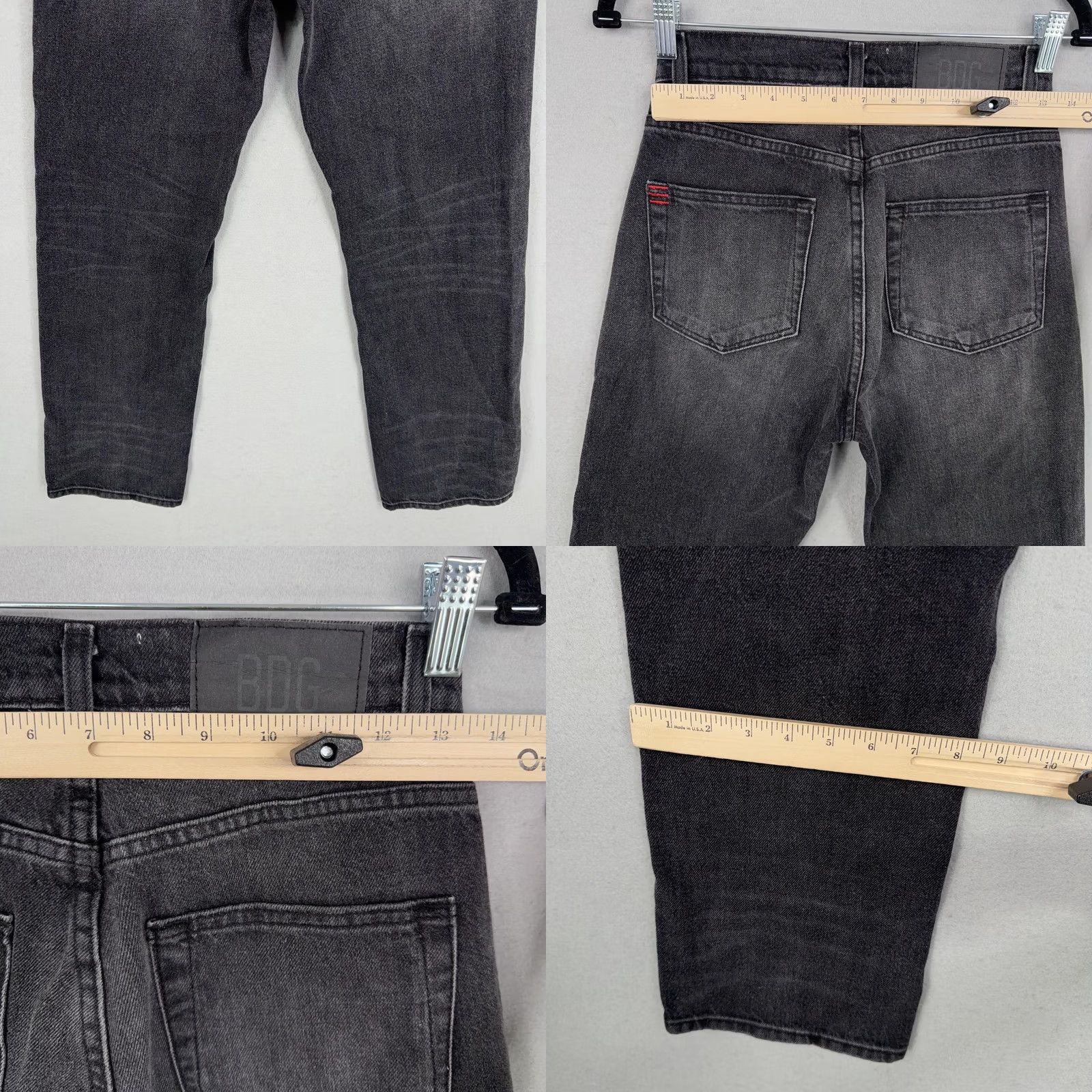 Bdg BDG Jeans Womens 25 Black Cowboy Jean High Rise Straight 100% Cotton Jeans Mens? Girls? Size 42" / US 20 - 8 Thumbnail