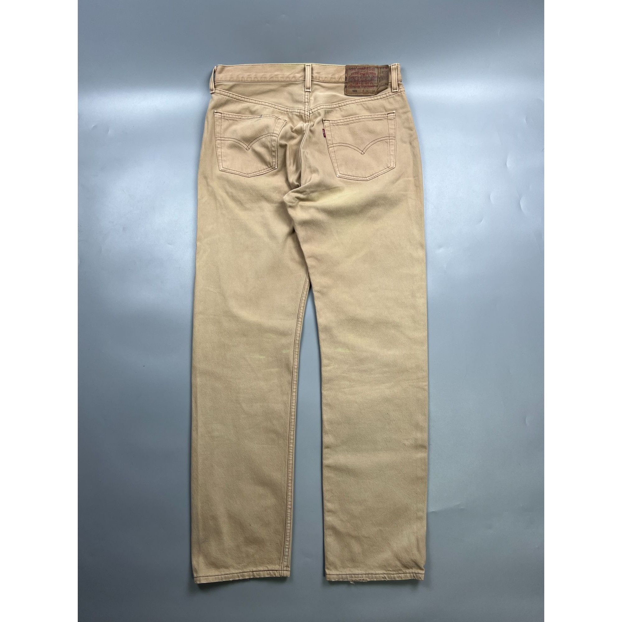 Levi's Levi’s 501 Made in USA Mustard Denim Jeans Pants (Y0892) Size US 34 / EU 50 - 13 Thumbnail