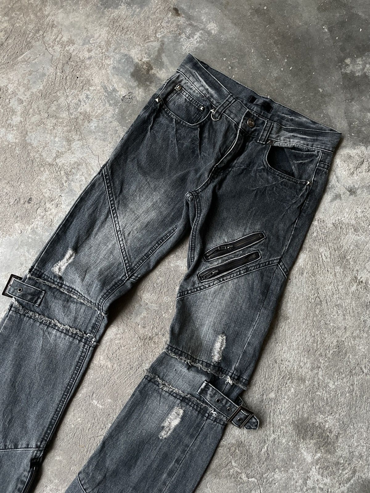 Japanese Brand Black baccara japanese brand bondage jeans Size US 28 / EU 44 - 2 Thumbnail