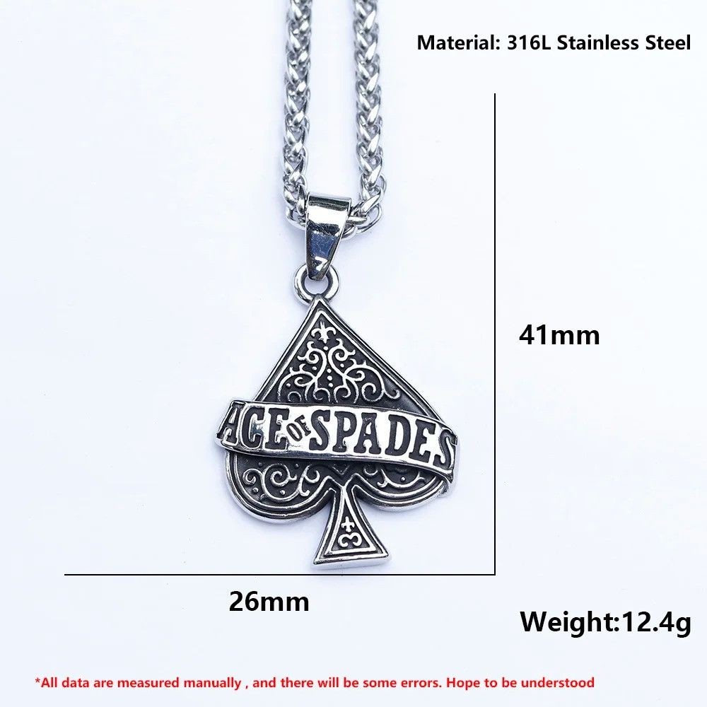 Other Poker A letter Pendant Accessories Necklace Gifts Size ONE SIZE - 5 Thumbnail