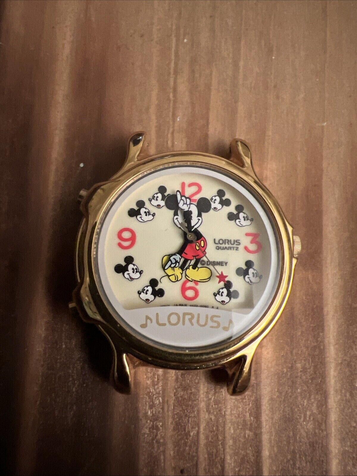Designer Lorus Disney Watch Mickey Mouse Musical Gold Tone Size ONE SIZE - 1 Thumbnail