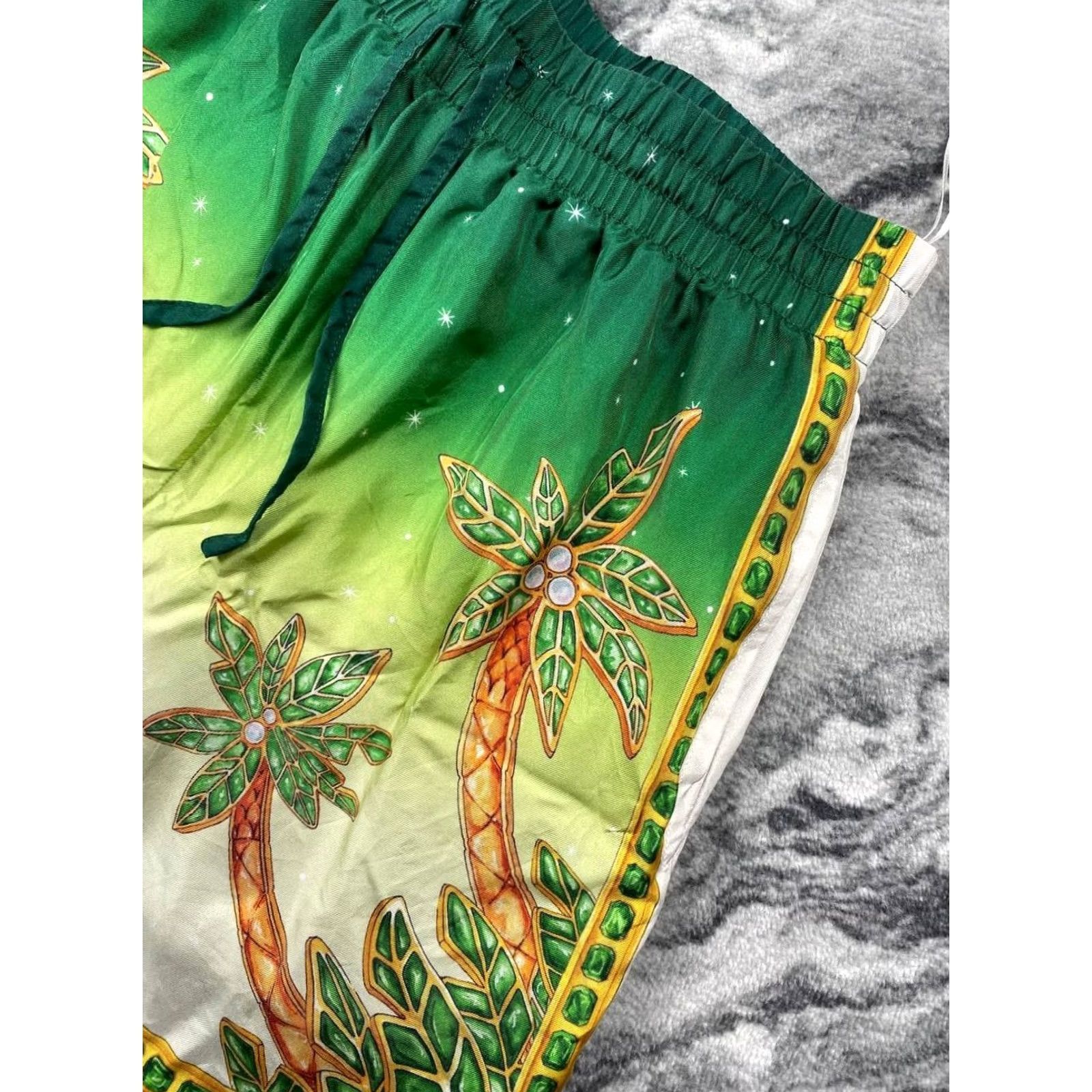 Casablanca Casablanca Silk Shorts Men S Bermuda Casual Drawstring Multicolor Summer Size US 29 - 3 Thumbnail