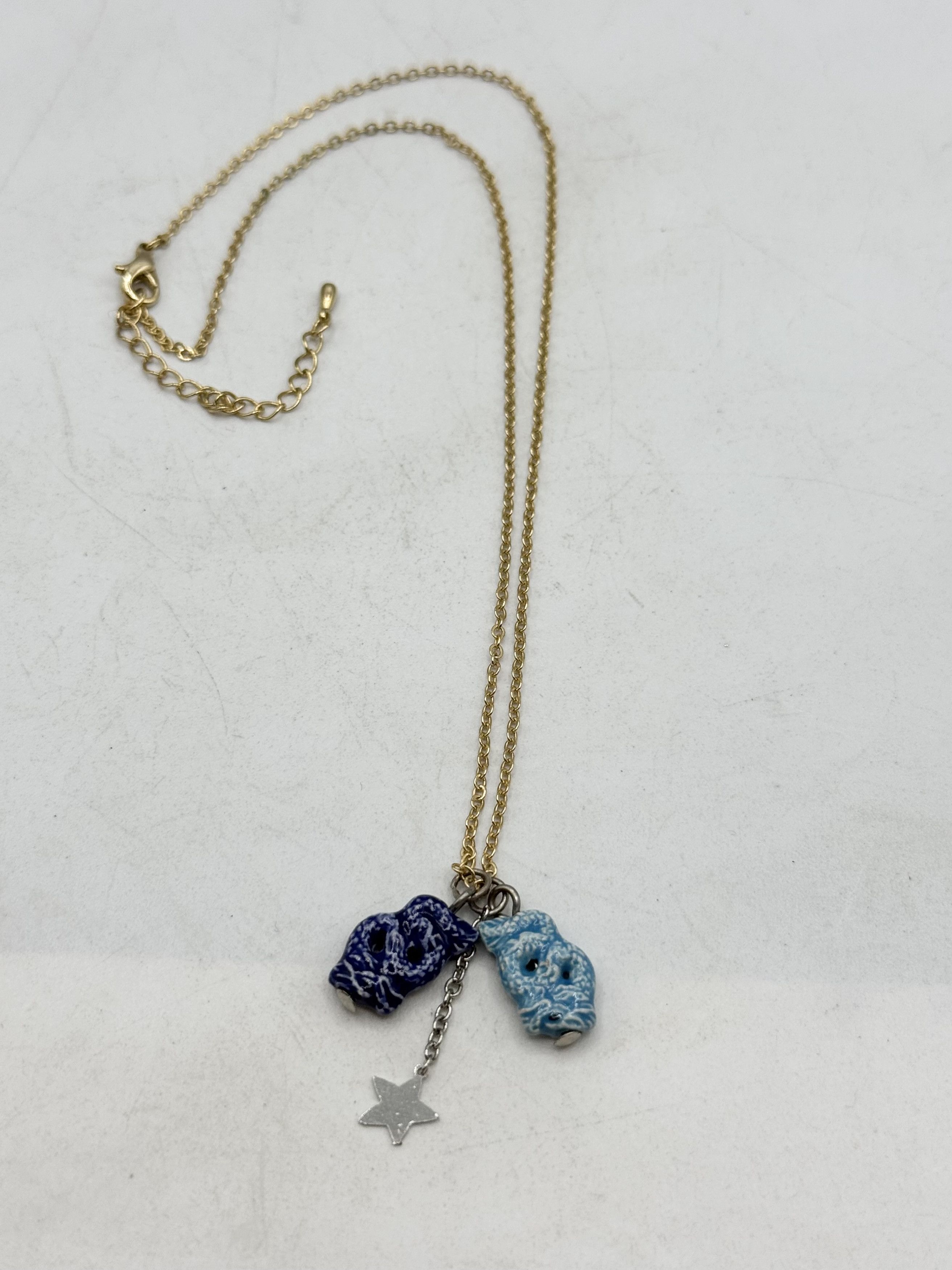 Vintage Vintage porcelain dragon star chain necklace Size ONE SIZE - 3 Thumbnail