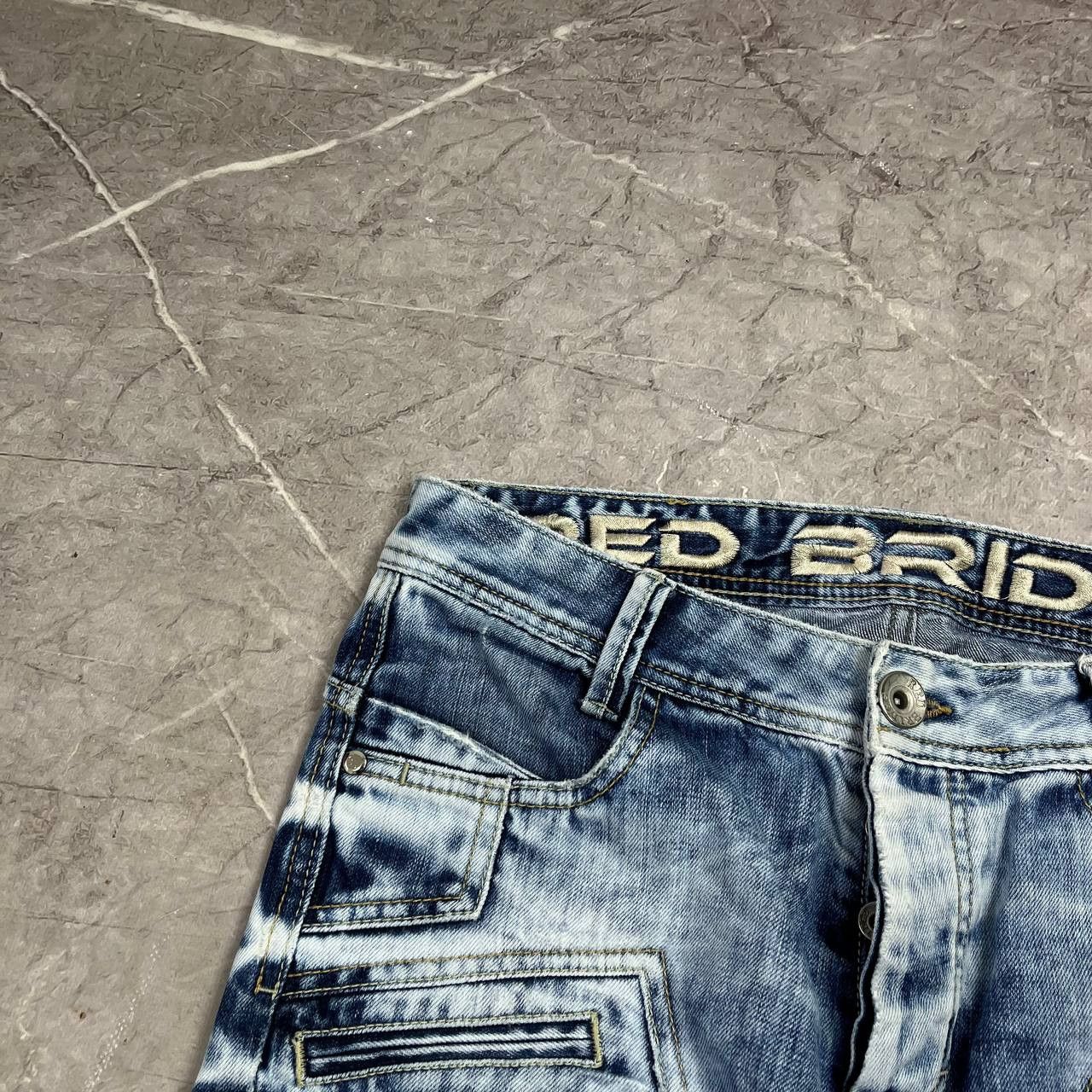Japanese Brand Jeans Dirty Pants Faded Crash Denim Thrashed Y2K Distressed Size US 33 - 23 Thumbnail