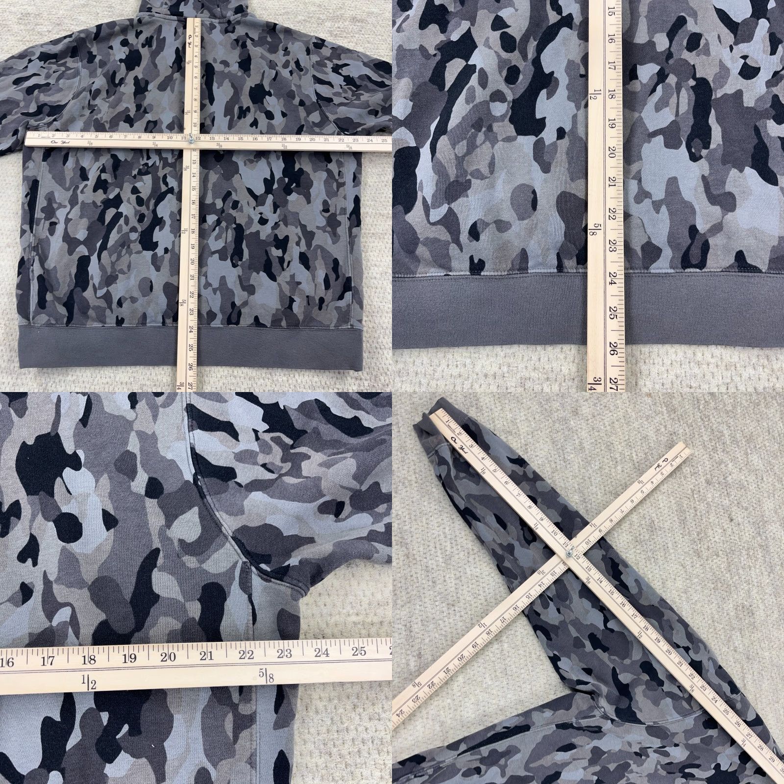 Nike Nike Hoodie Men L Gray Black Camo Sweatshirt Pullover Basic Cotton Retro Sports 80s 90s Hipster Outdoor Mens Size US L / EU 52-54 / 3 - 8 Thumbnail