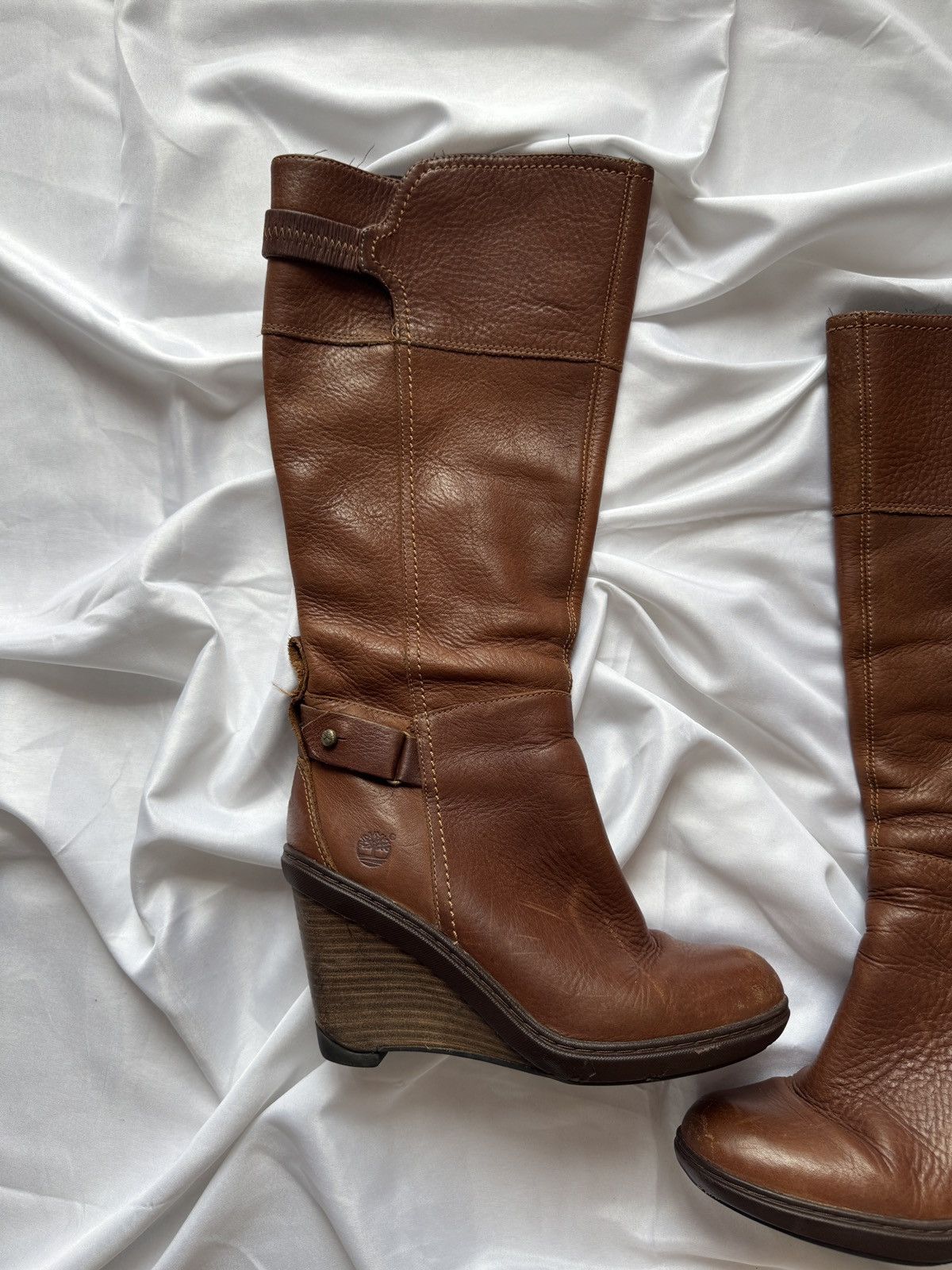Timberland Timberland Vintage Faded Leather Y2K Wedge Boots Size US 8 / IT 38 - 4 Thumbnail