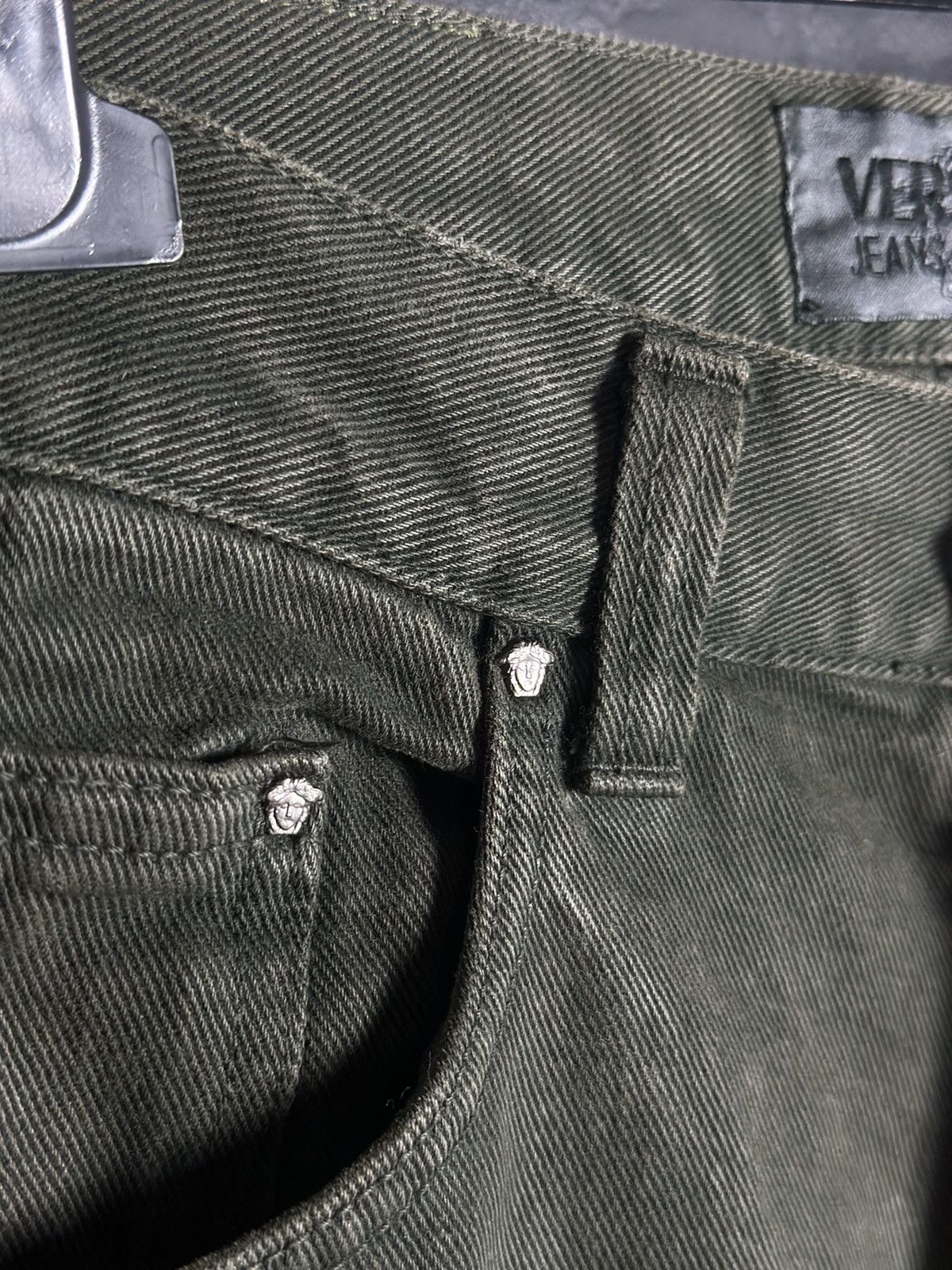 Versace × Versace Jeans Couture × Vintage Vintage 90s Versace Jeans Couture Washed Luxury Denim Jeans Size US 33 - 13 Thumbnail