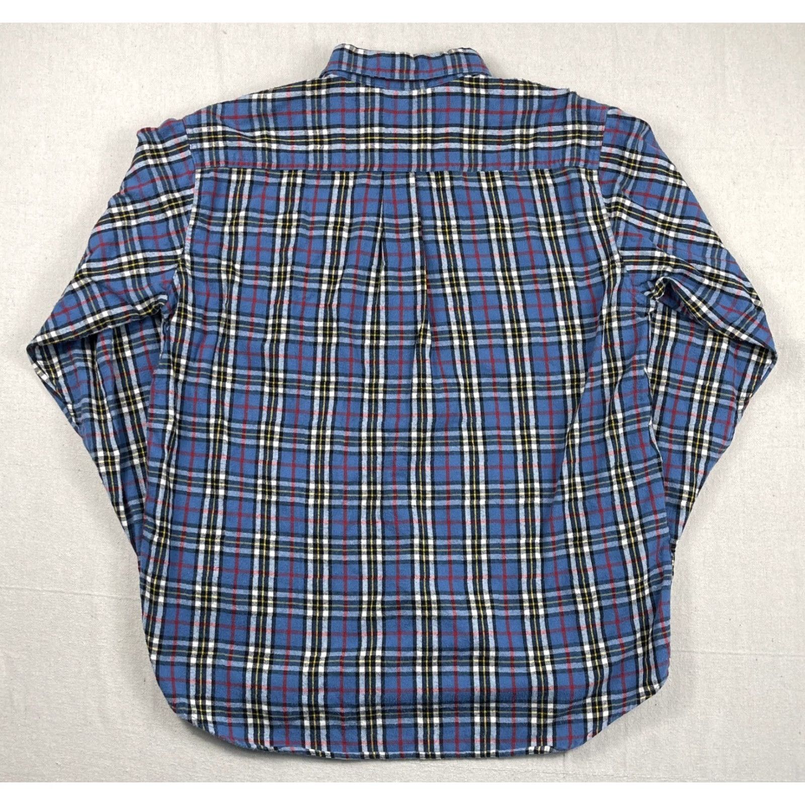 Vintage VINTAGE L.L.Bean Button-Up Shirt Men L Flannel Blue Plaid Checkered Tartan Classic Casual Workwear Long Sleeve Button-Down Size US L / EU 52-54 / 3 - 3 Thumbnail