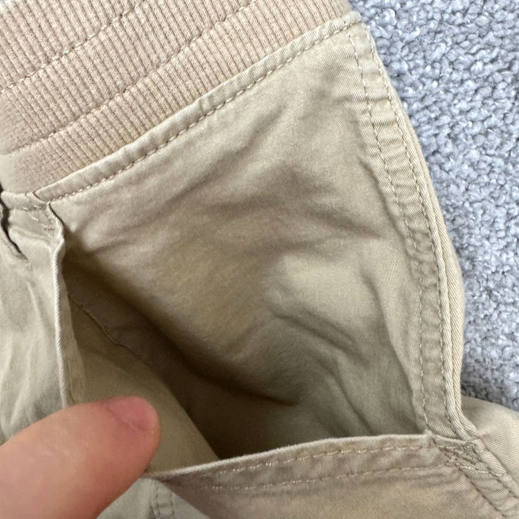 Lee VINTAGE Lee Relaxed Fit Mid Rise Cargo Capri Cropped Pants Womens M Khaki Cotton Size 32" / US 10 / IT 46 - 4 Thumbnail