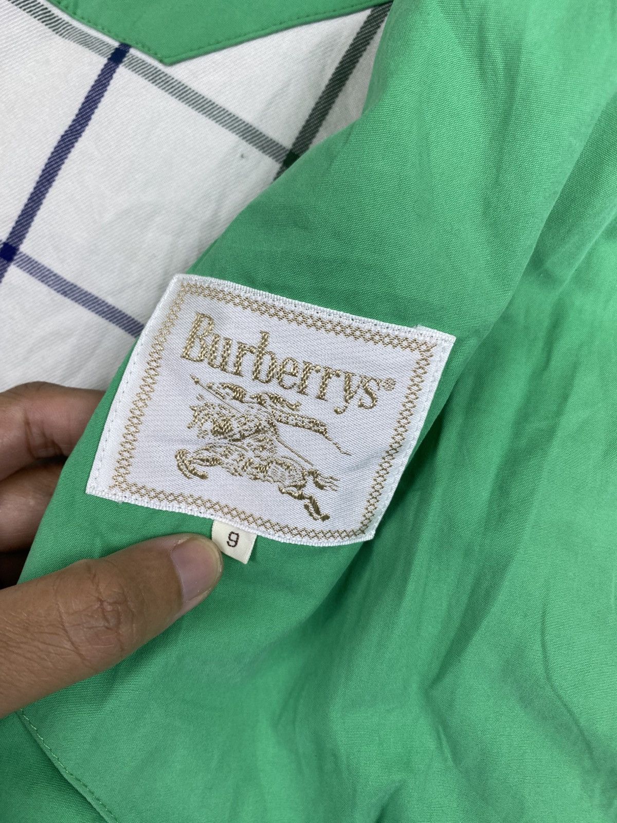 Burberry Vintage 80s Burberry Fog Green Zipper Jacket Size US L / EU 52-54 / 3 - 12 Thumbnail