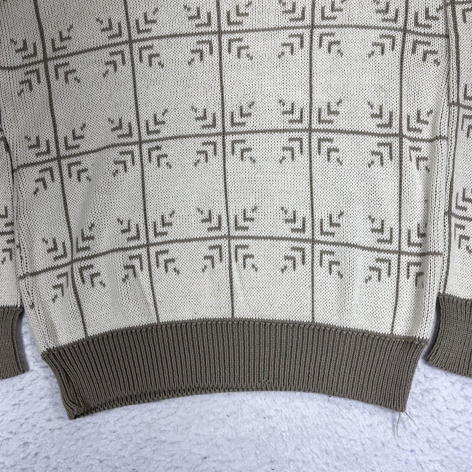 Other Vintage St. Stephen Maison Blanche Large Beige Sweater Size US L / EU 52-54 / 3 - 9 Thumbnail