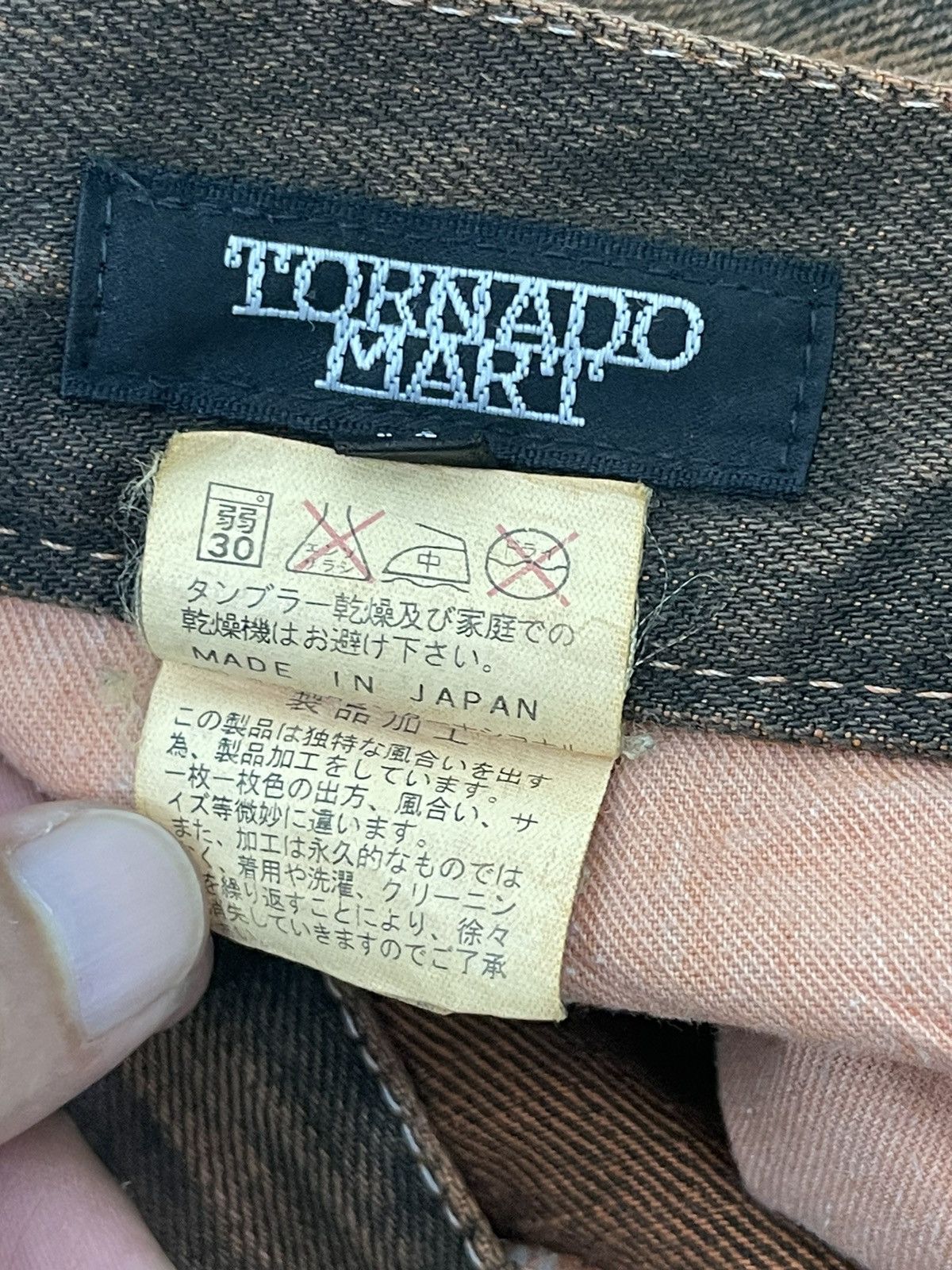 Japanese Brand Flare Jeans Tornado Mart Faded Distress Slim Mud Wash 8🟦7 Size US 30 / EU 46 - 21 Thumbnail