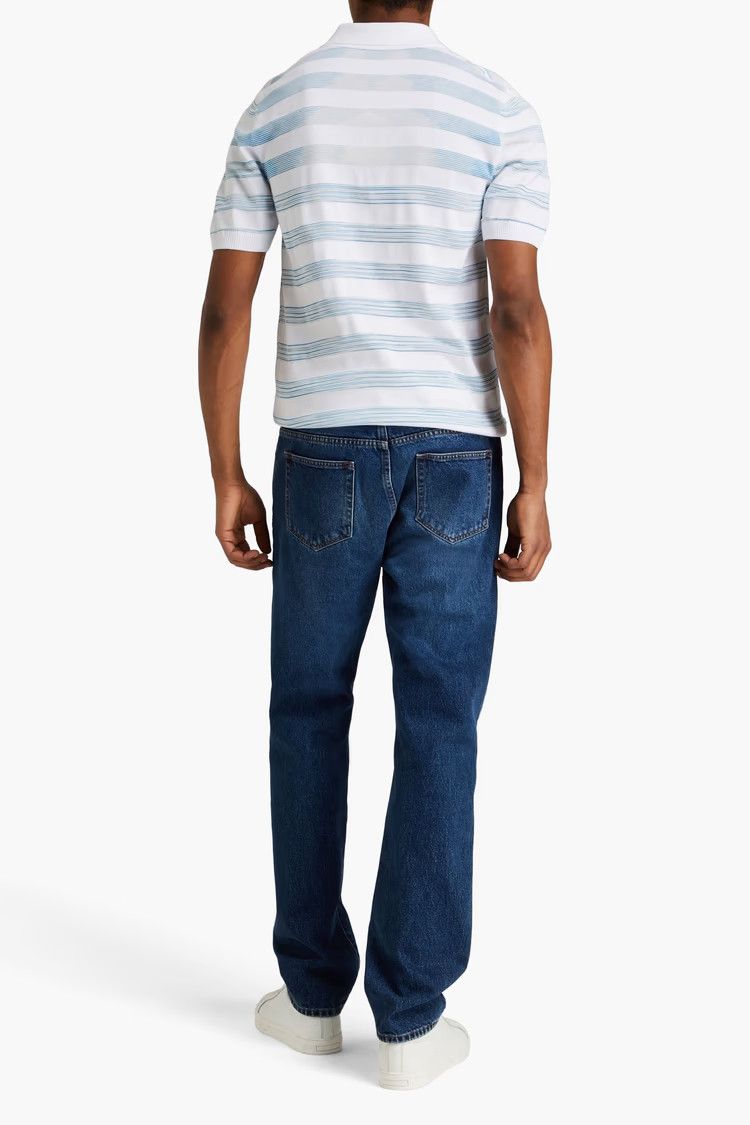 Missoni o1y0225 Polo Shirt in White/Blue Size US S / EU 44-46 / 1 - 3 Thumbnail