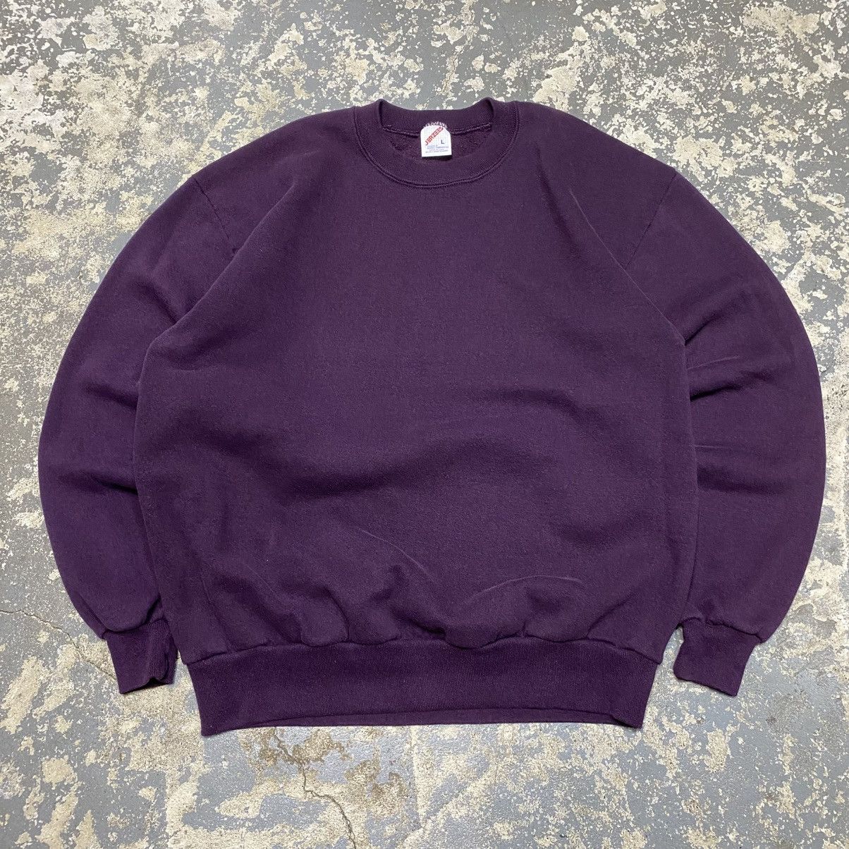 Russell Athletic × Vintage Vintage Jerzees By Russell Athletic Blank Purple Crewneck Size US L / EU 52-54 / 3 - 7 Thumbnail