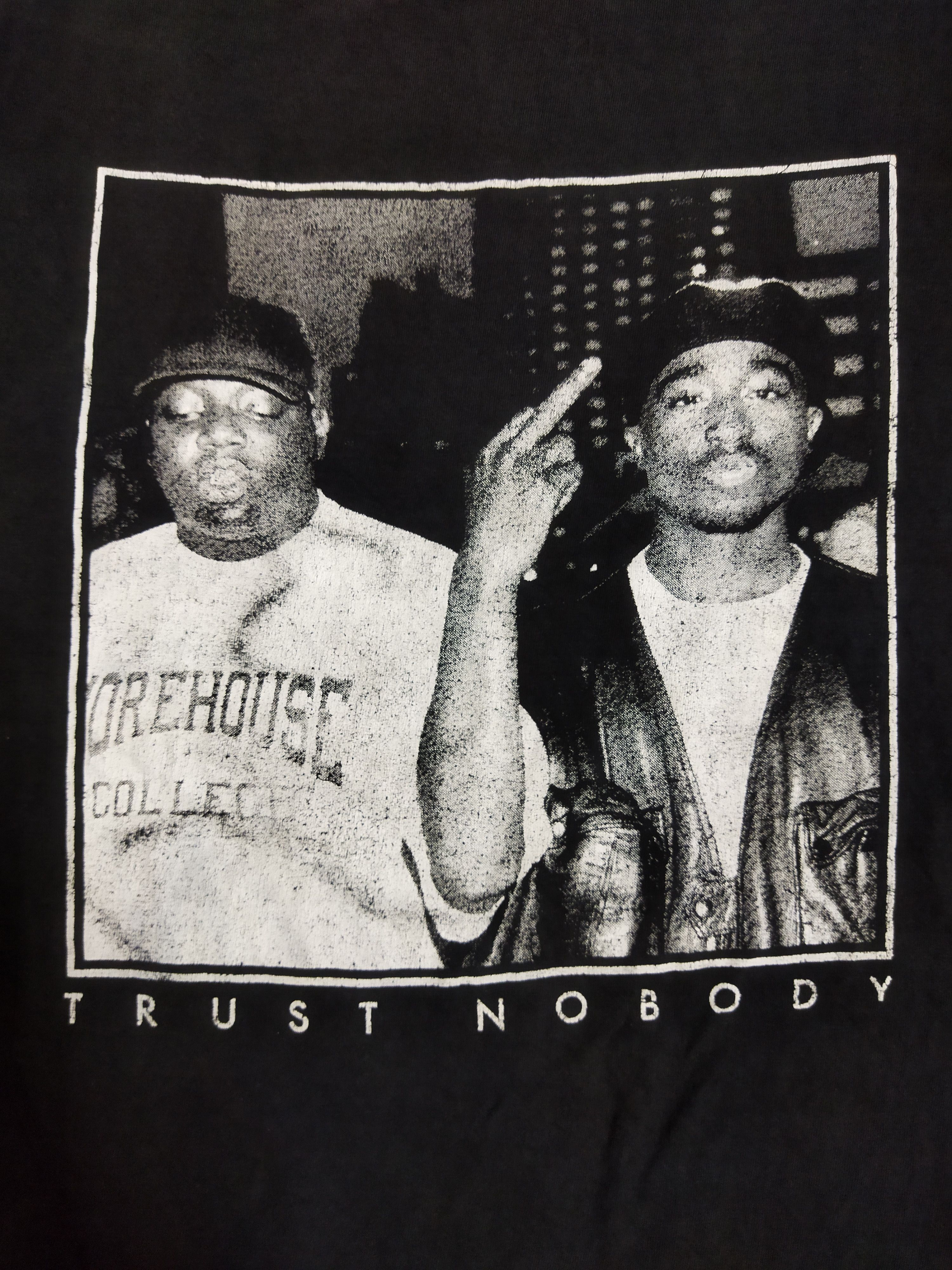 Band Tees × Rap Tees Distressed Tupac And Biggie Rap Tee Size US L / EU 52-54 / 3 - 3 Thumbnail