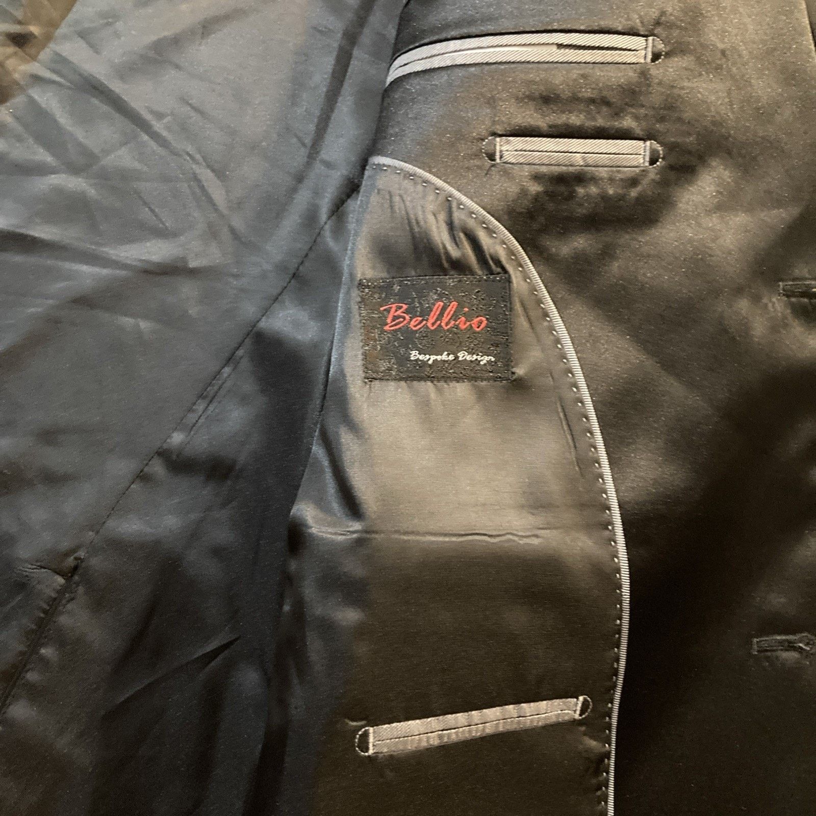 Other Dark Romantic BELLIO Tuxedo Jacket Mens 42L Black Formal Size 42L - 7 Thumbnail