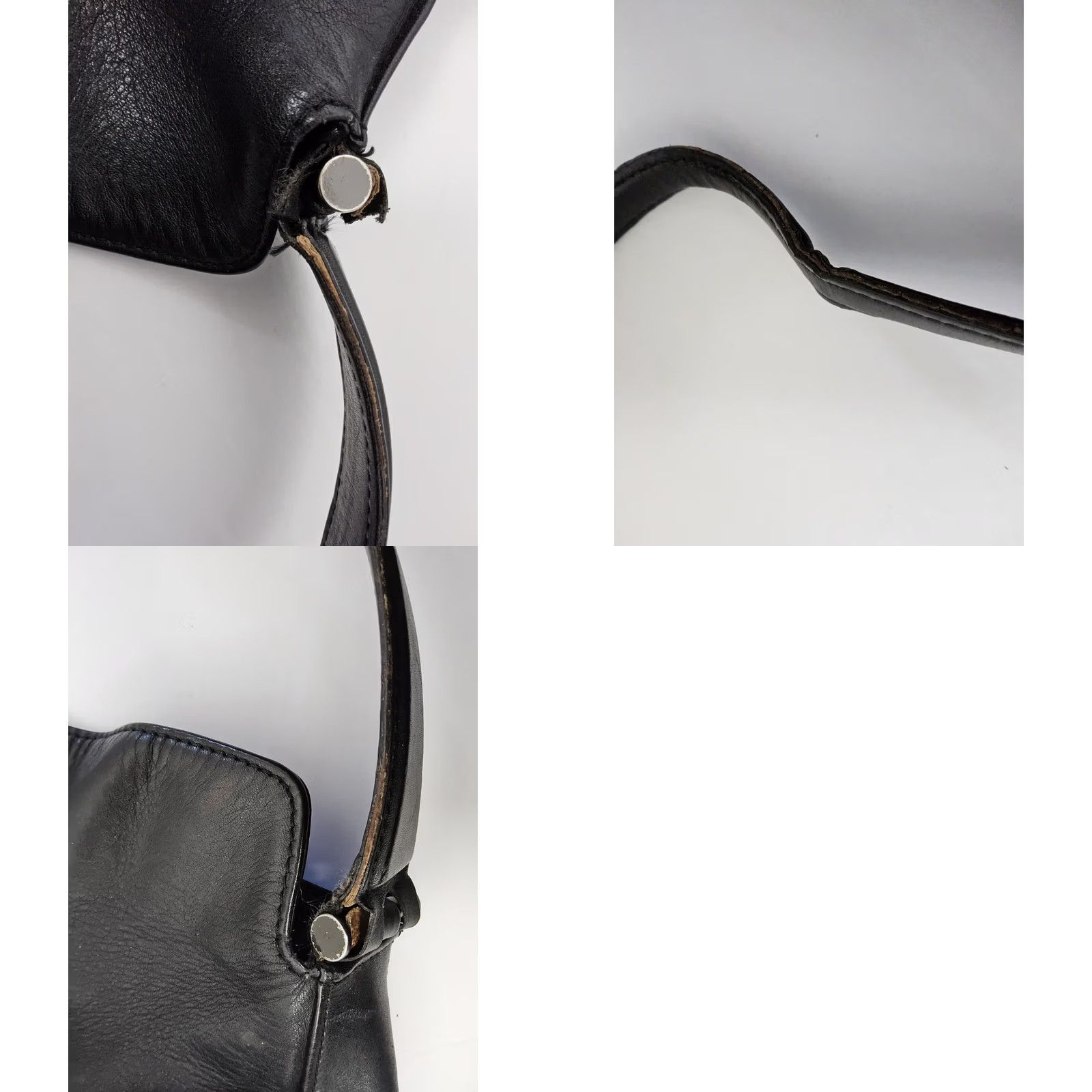 Coach VINTAGE Coach Shoulder Bag Purse Unisex Adults Leather Black 9180 USA 12.5x11.5x3.5 Size ONE SIZE - 9 Thumbnail